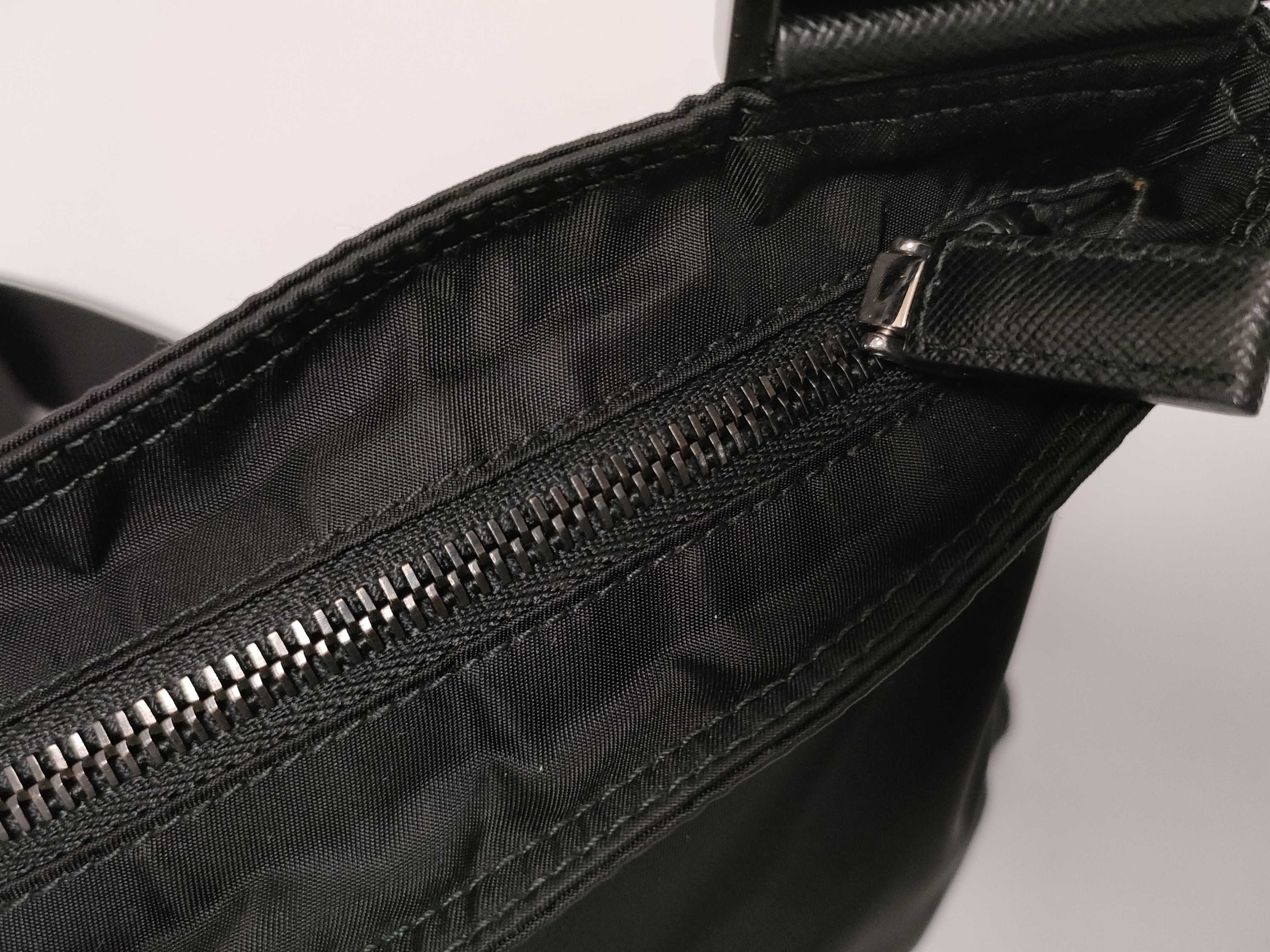 Nylon Shoulder Bag, Black — view 8
