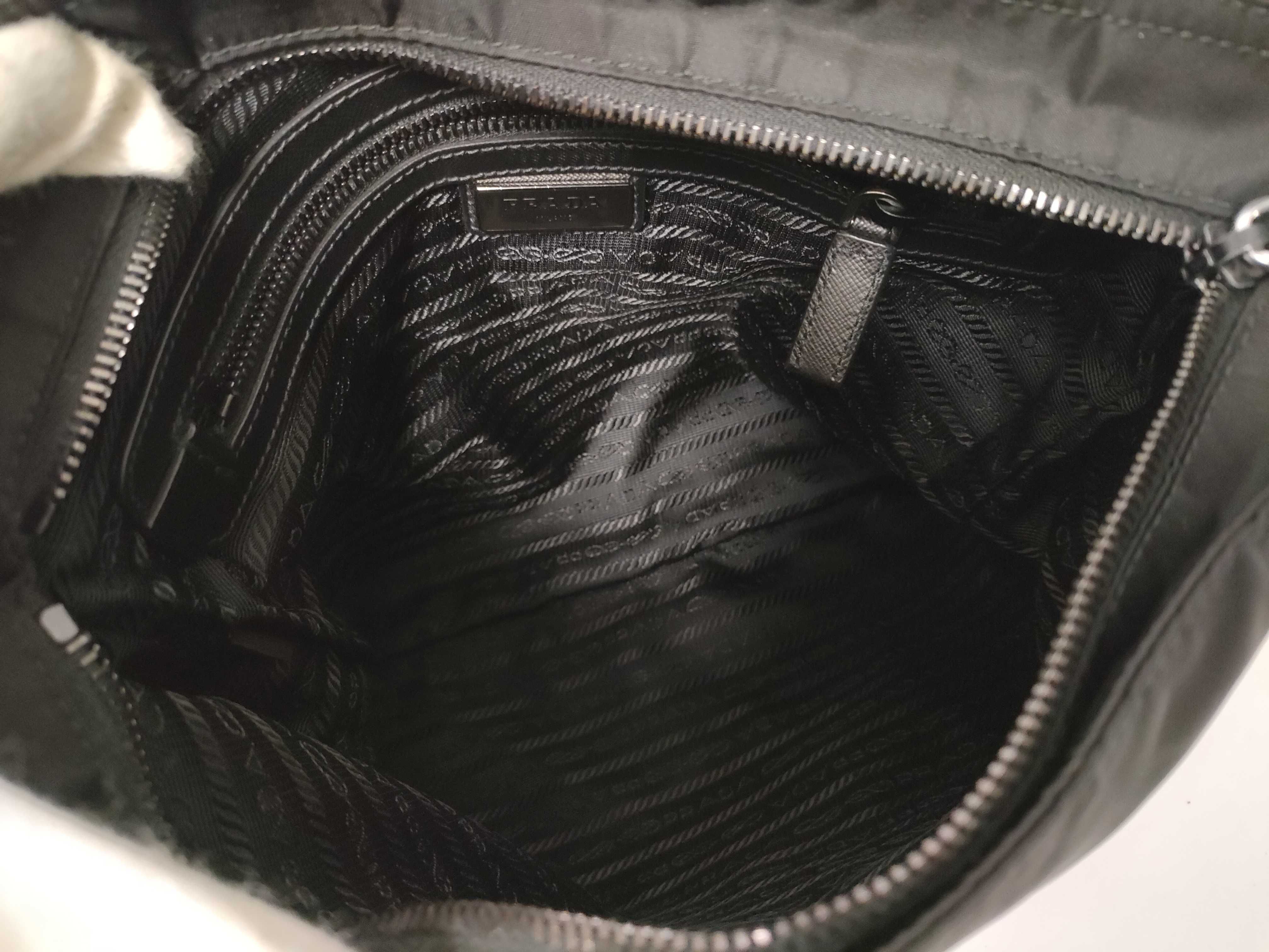 Nylon Shoulder Bag, Black — view 9