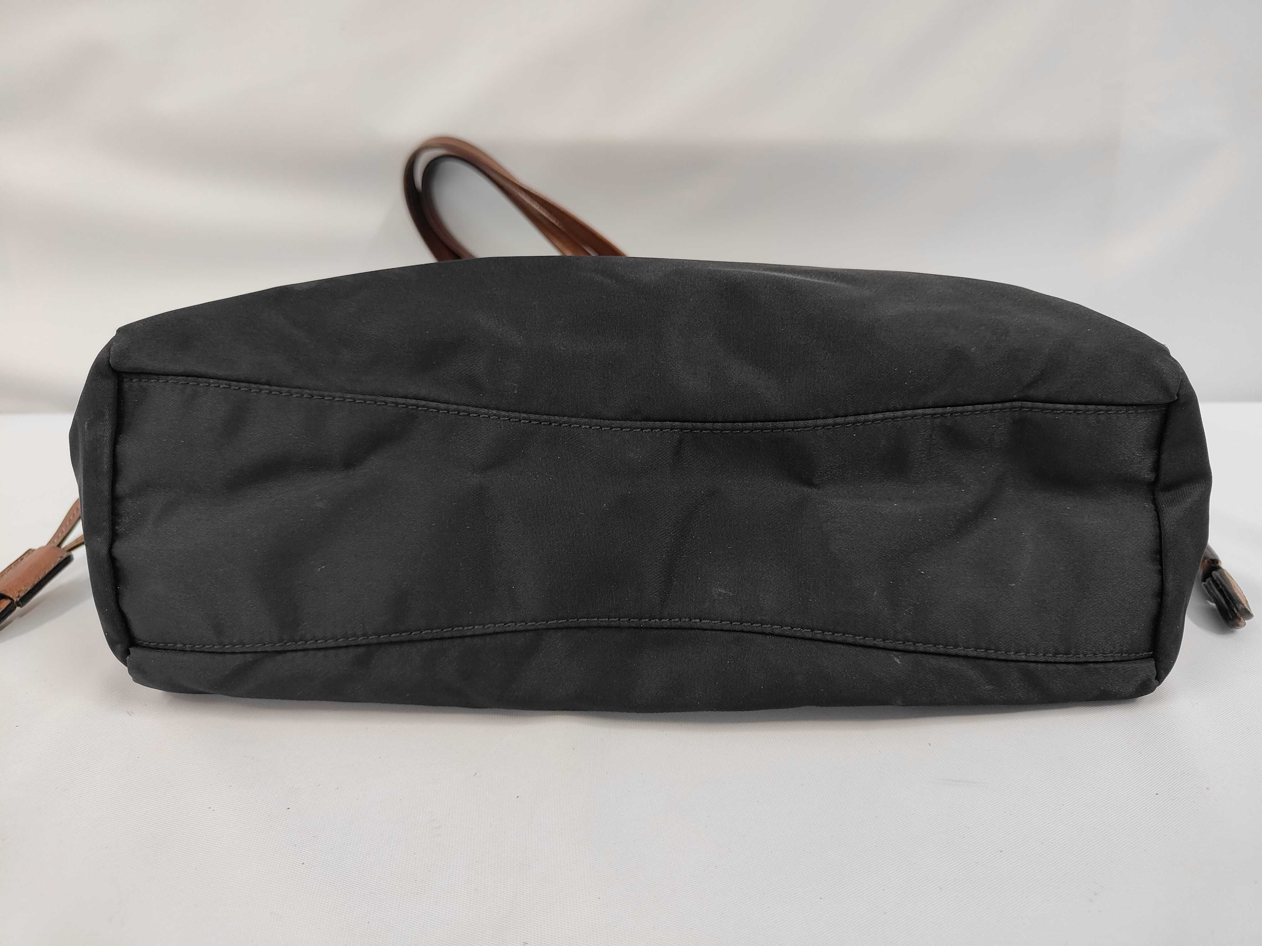 BN1758 Nylon Drawstring Tote Bag, Black — view 3