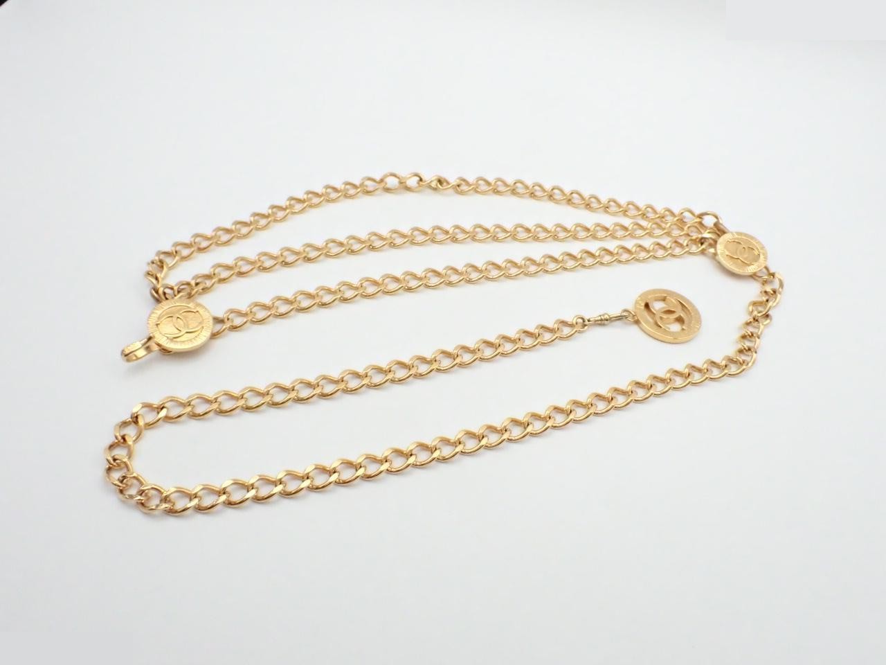 Coco Mark Chain Belt, Gold Color, Chain Approx. 88cm