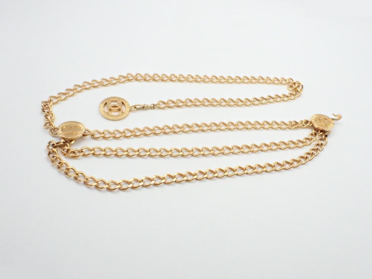 Coco Mark Chain Belt, Gold Color, Chain Approx. 88cm — view 2