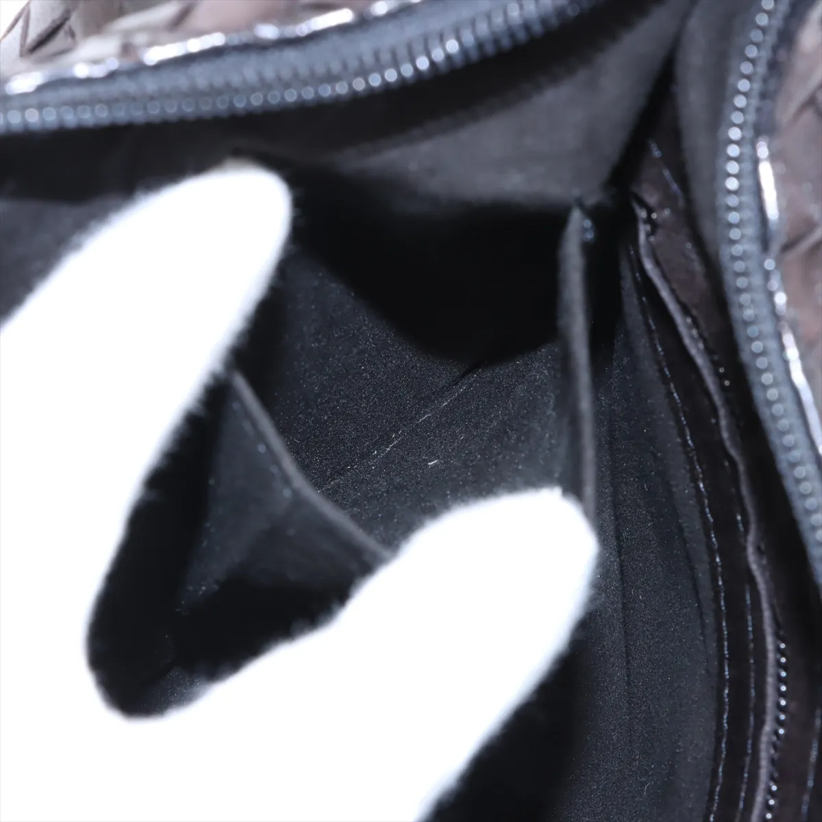 Intrecciato Leather Shoulder Bag Brown — view 10