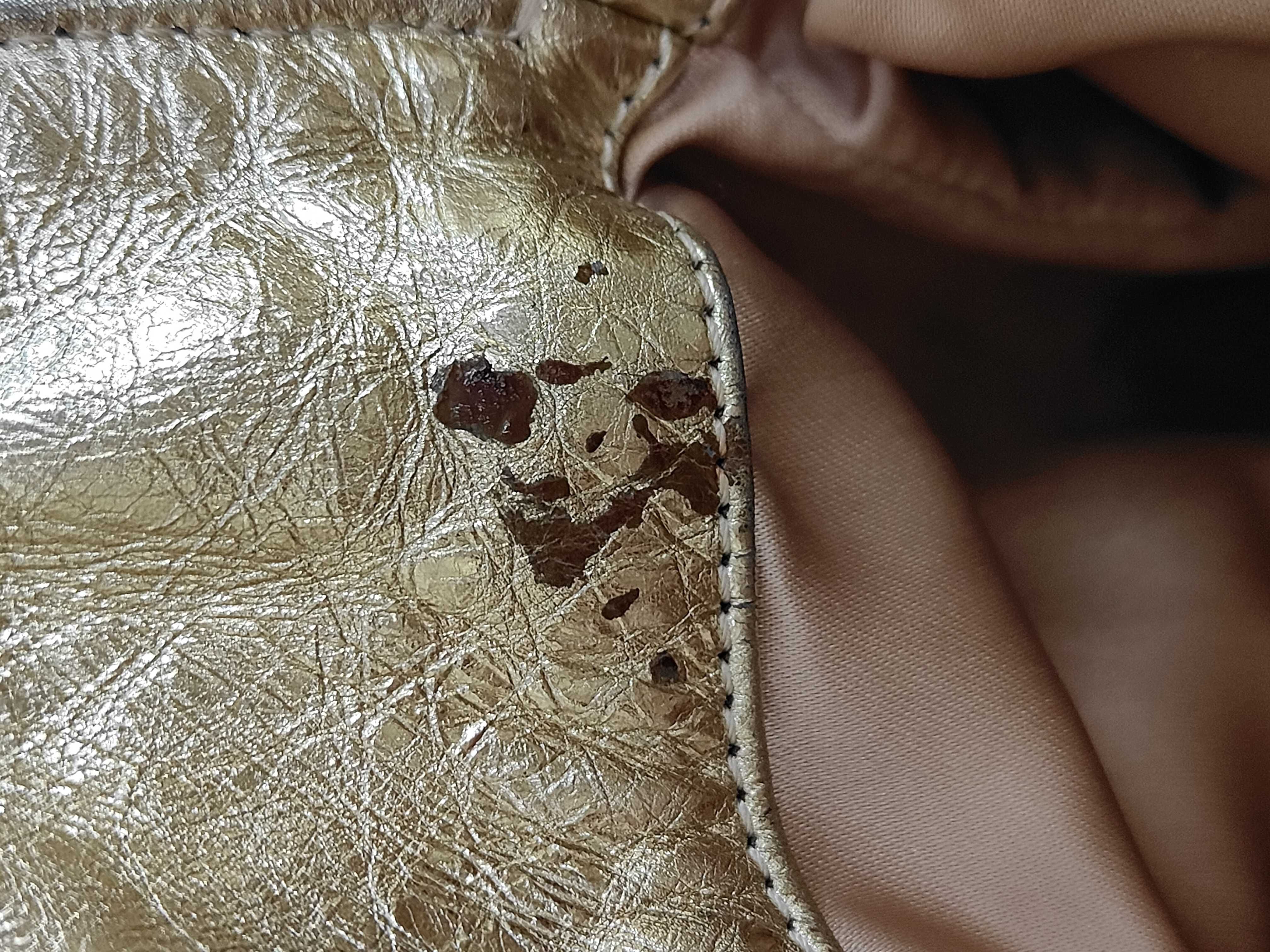 Coco Mark Hollywood Hobo Bag, Metallic Leather, Champagne Gold x Brown, 11898145 (Tote Bag) — view 12