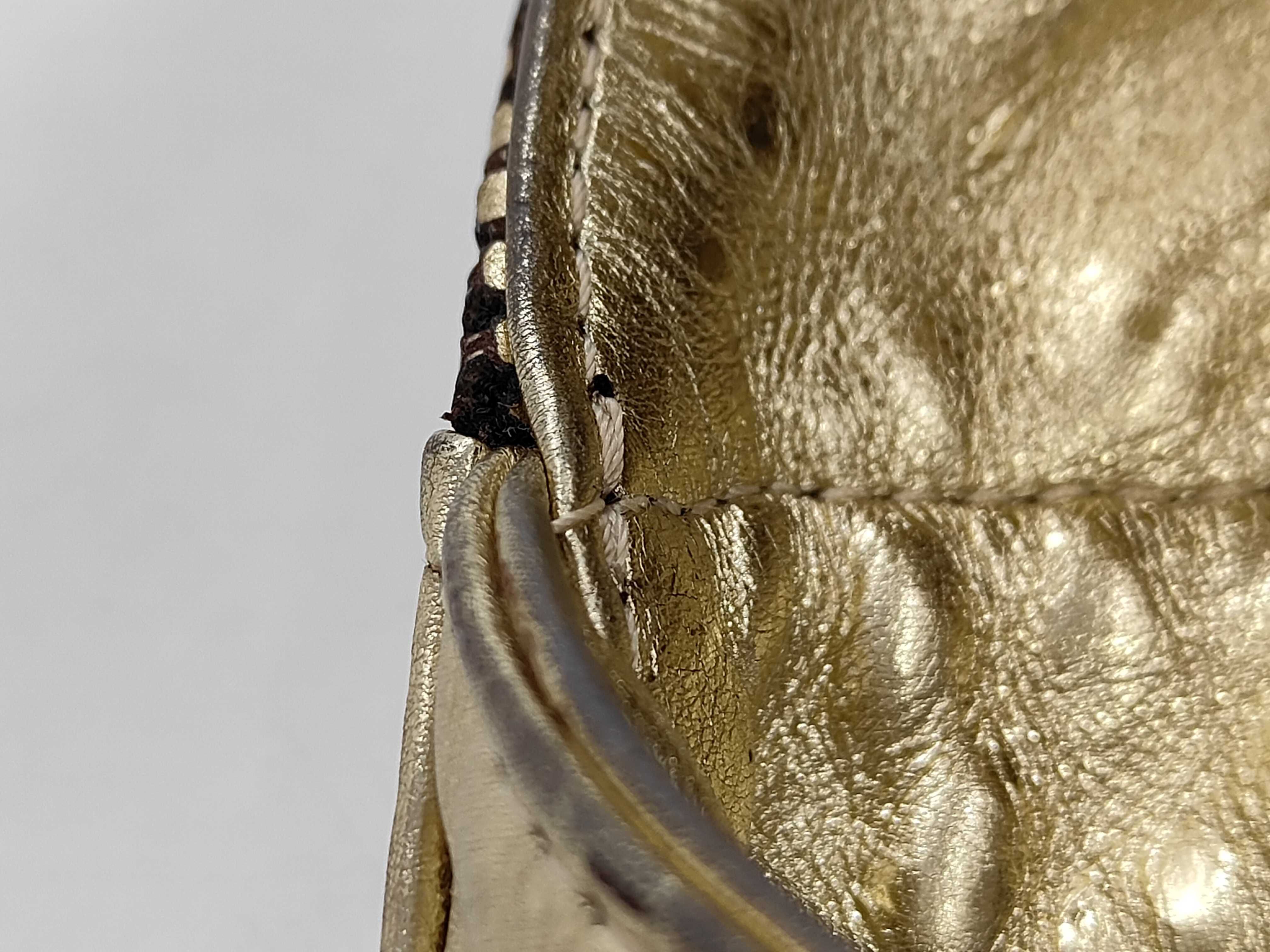 Coco Mark Hollywood Hobo Bag, Metallic Leather, Champagne Gold x Brown, 11898145 (Tote Bag) — view 6