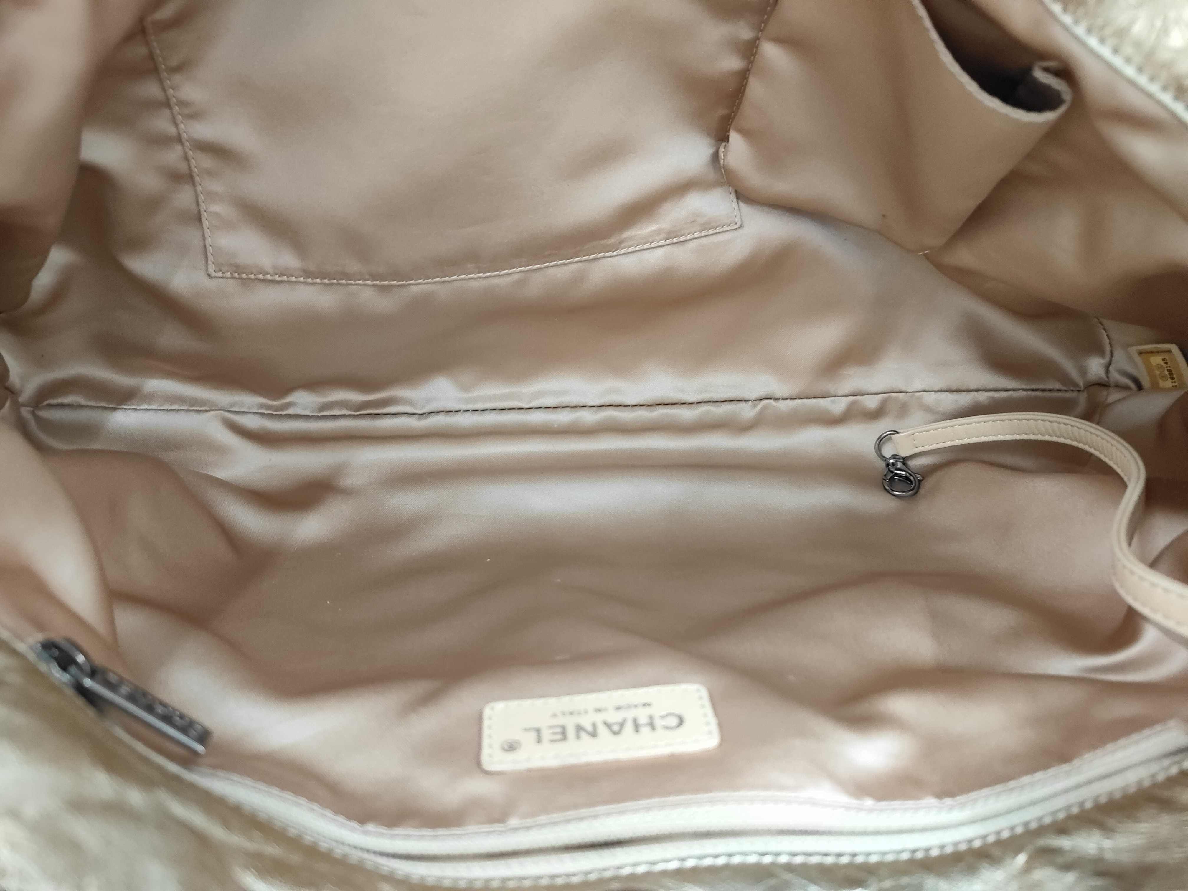 Coco Mark Hollywood Hobo Bag, Metallic Leather, Champagne Gold x Brown, 11898145 (Tote Bag) — view 9