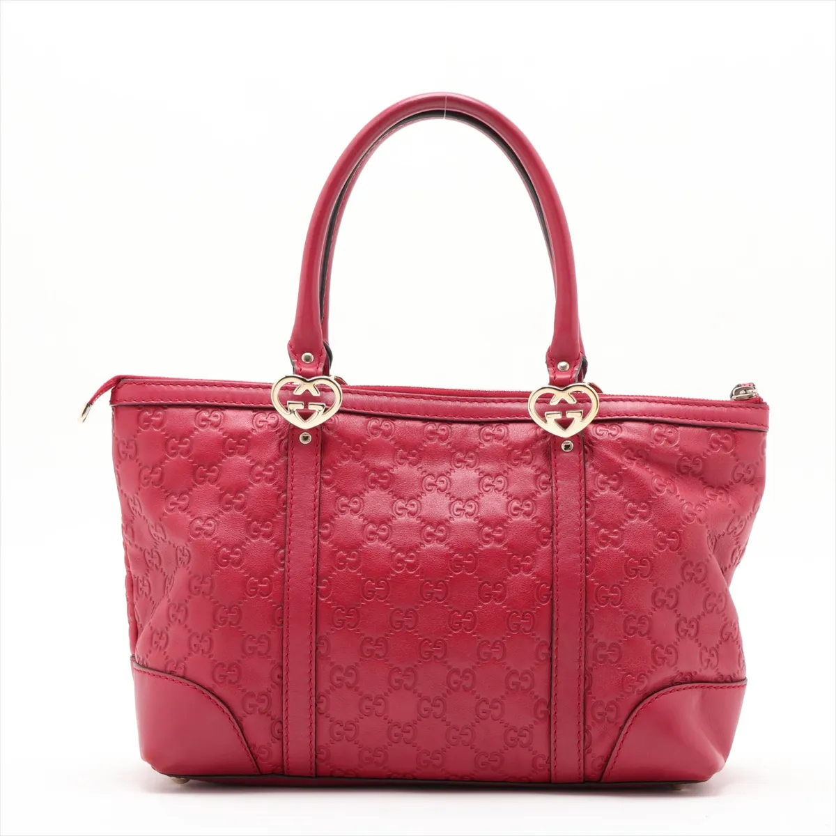 Guccissima Lovely Leather 2-Way Handbag Red — view 2