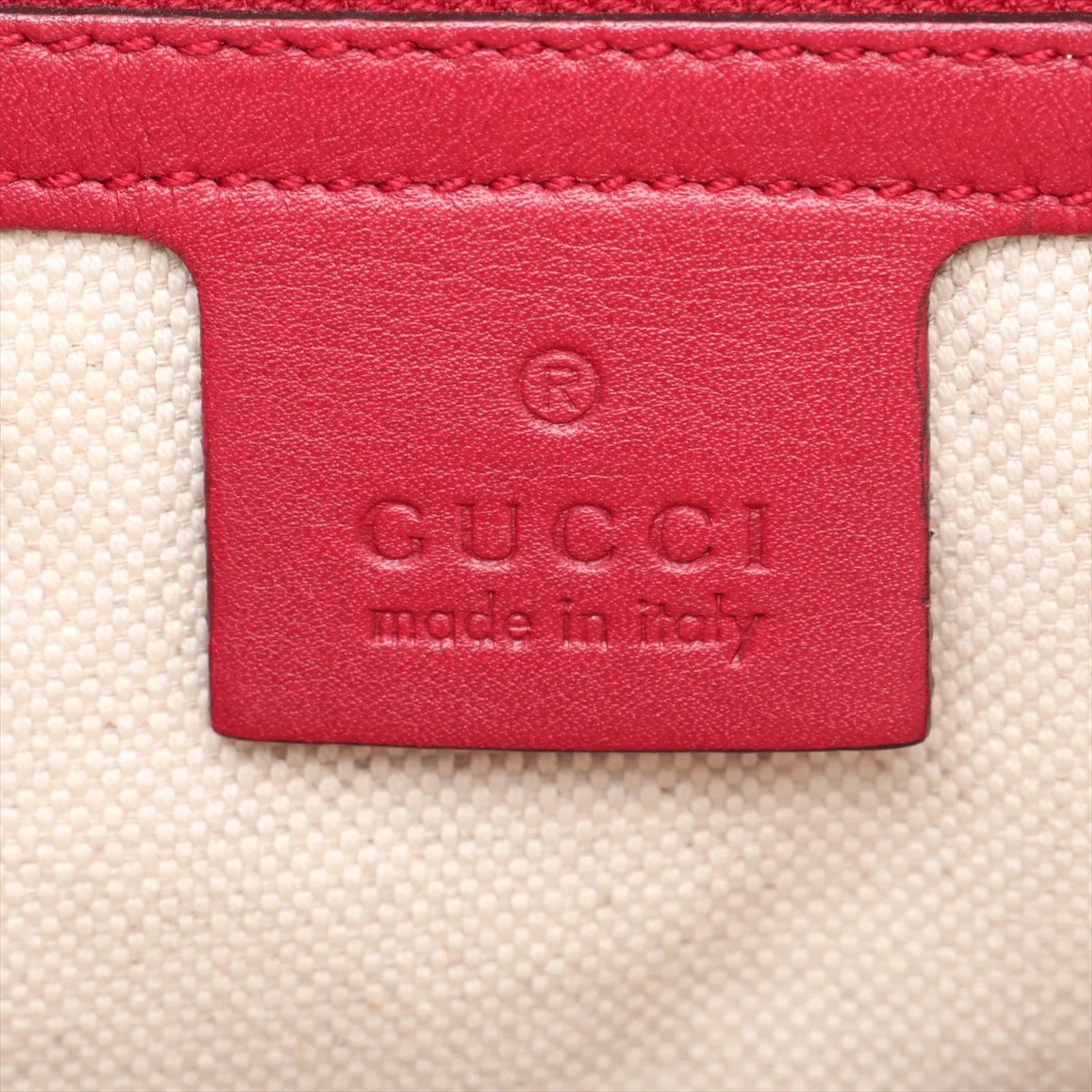 Guccissima Lovely Leather 2-Way Handbag Red — view 11