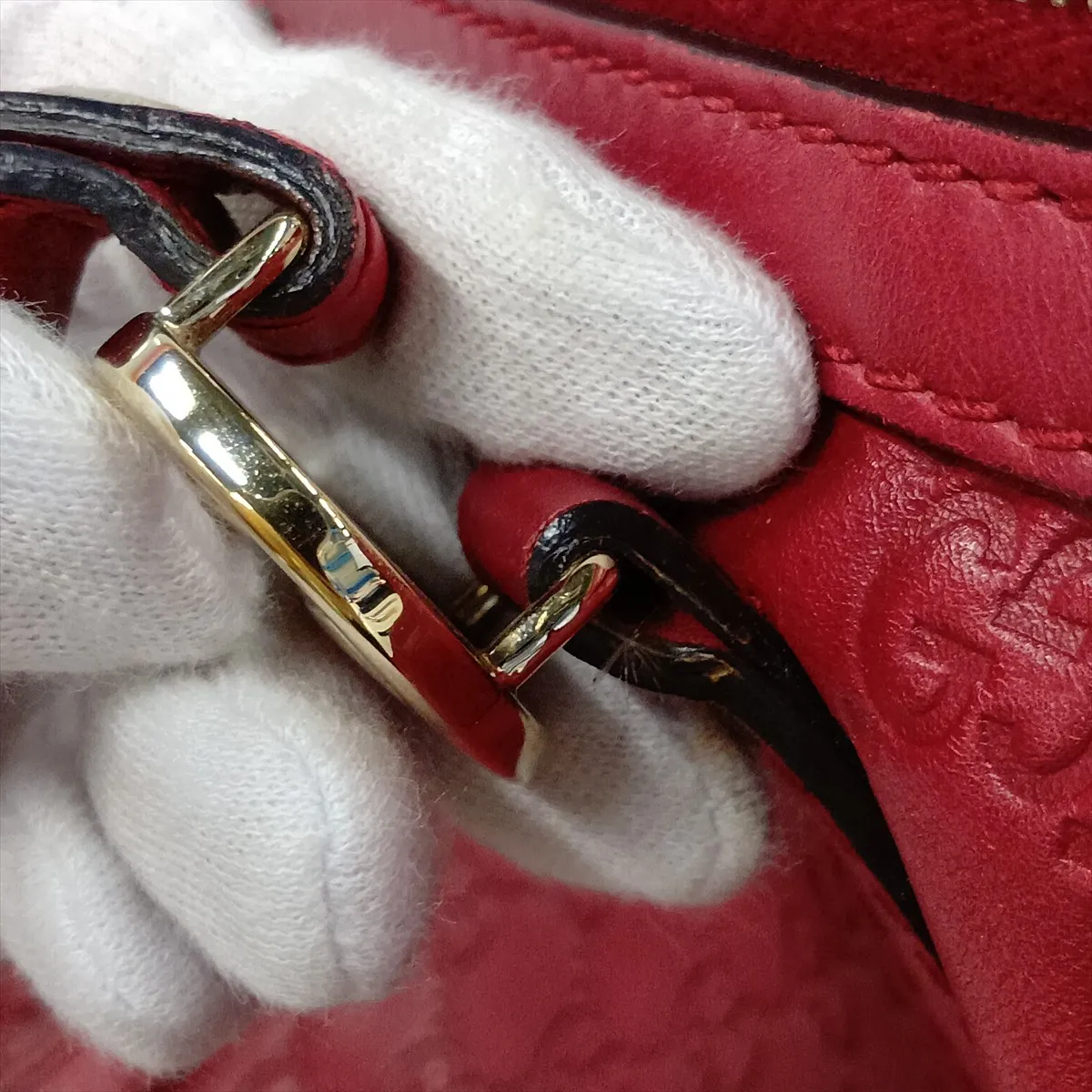 Guccissima Lovely Leather 2-Way Handbag Red — view 12