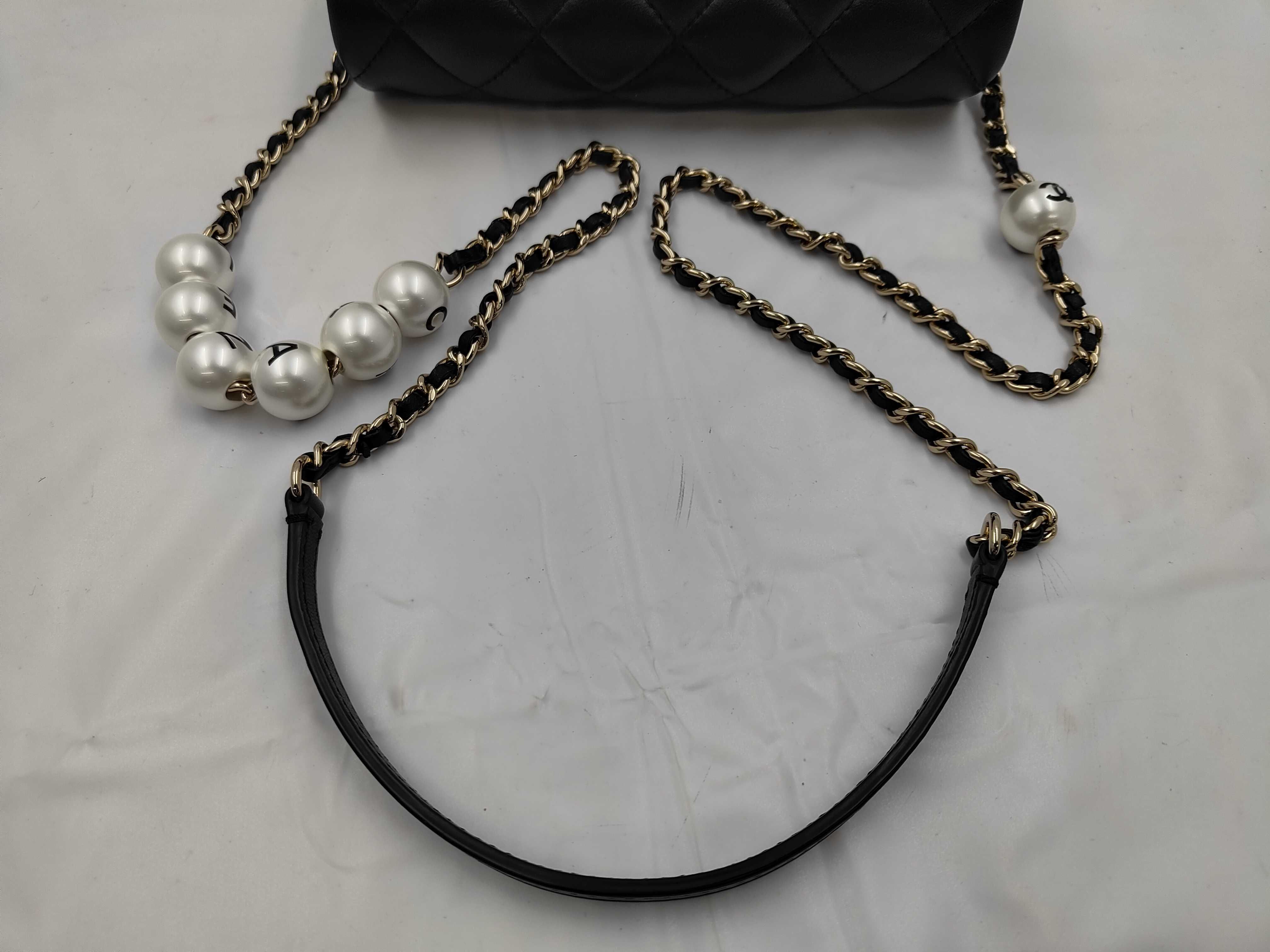 Matelassé Small Flap Shoulder Bag, Black, Serial Number 29 — view 3