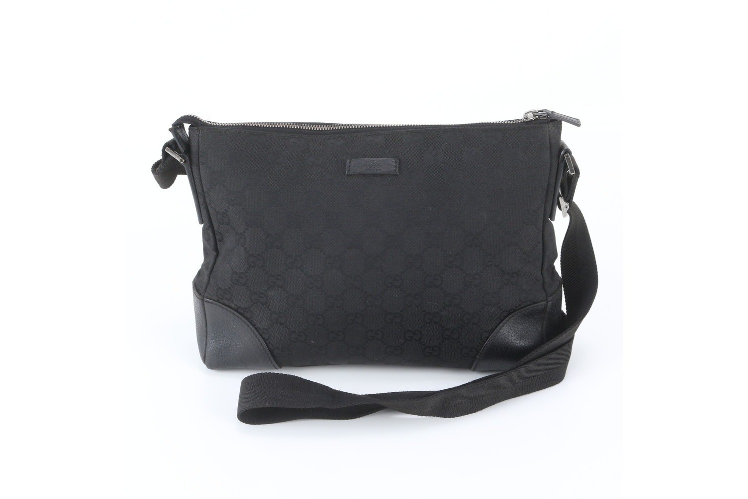 GG Canvas 114273 Leather Shoulder Bag (Crossbody)