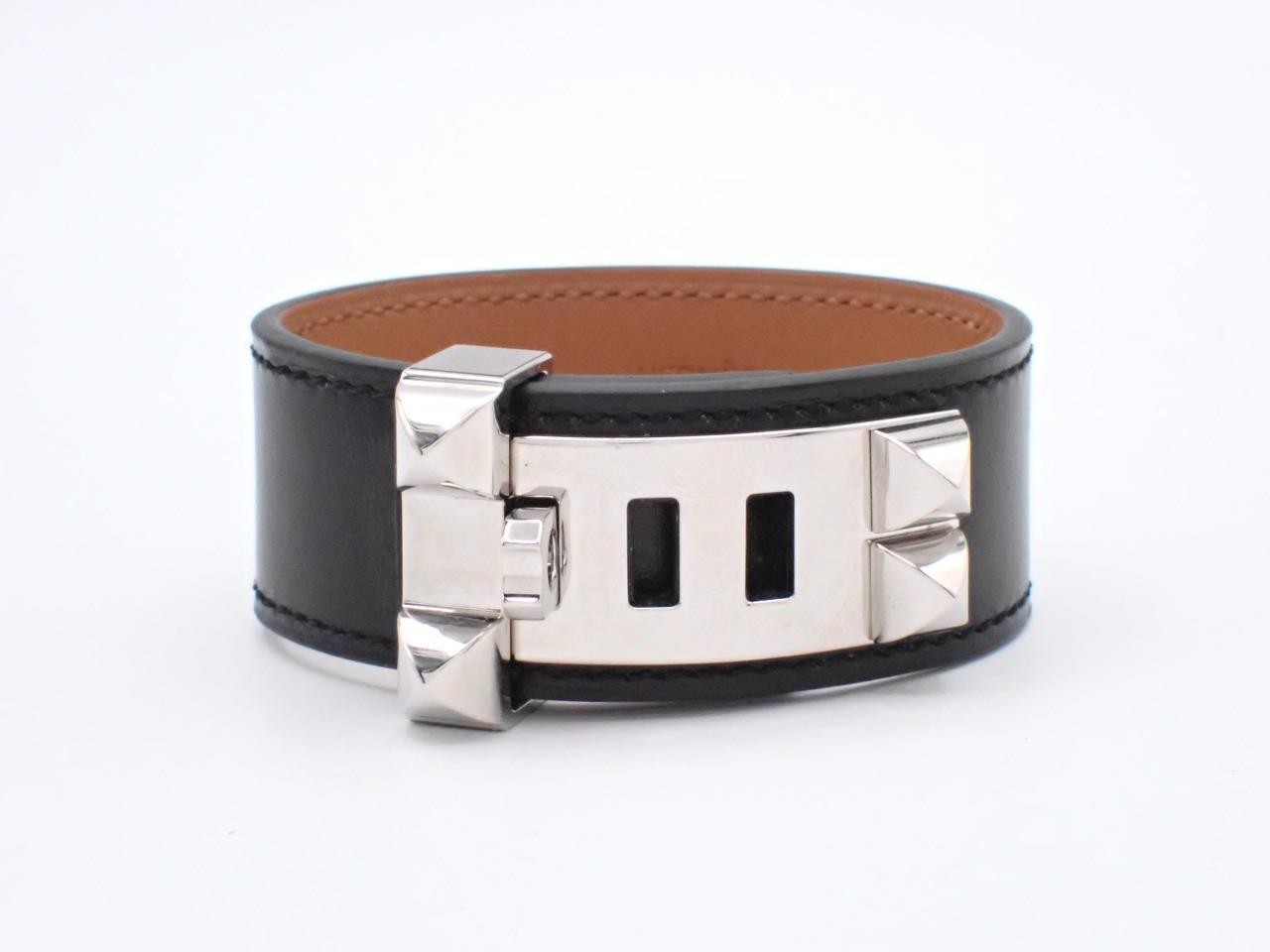 Black leather, wrist circumference approximately 15 cm