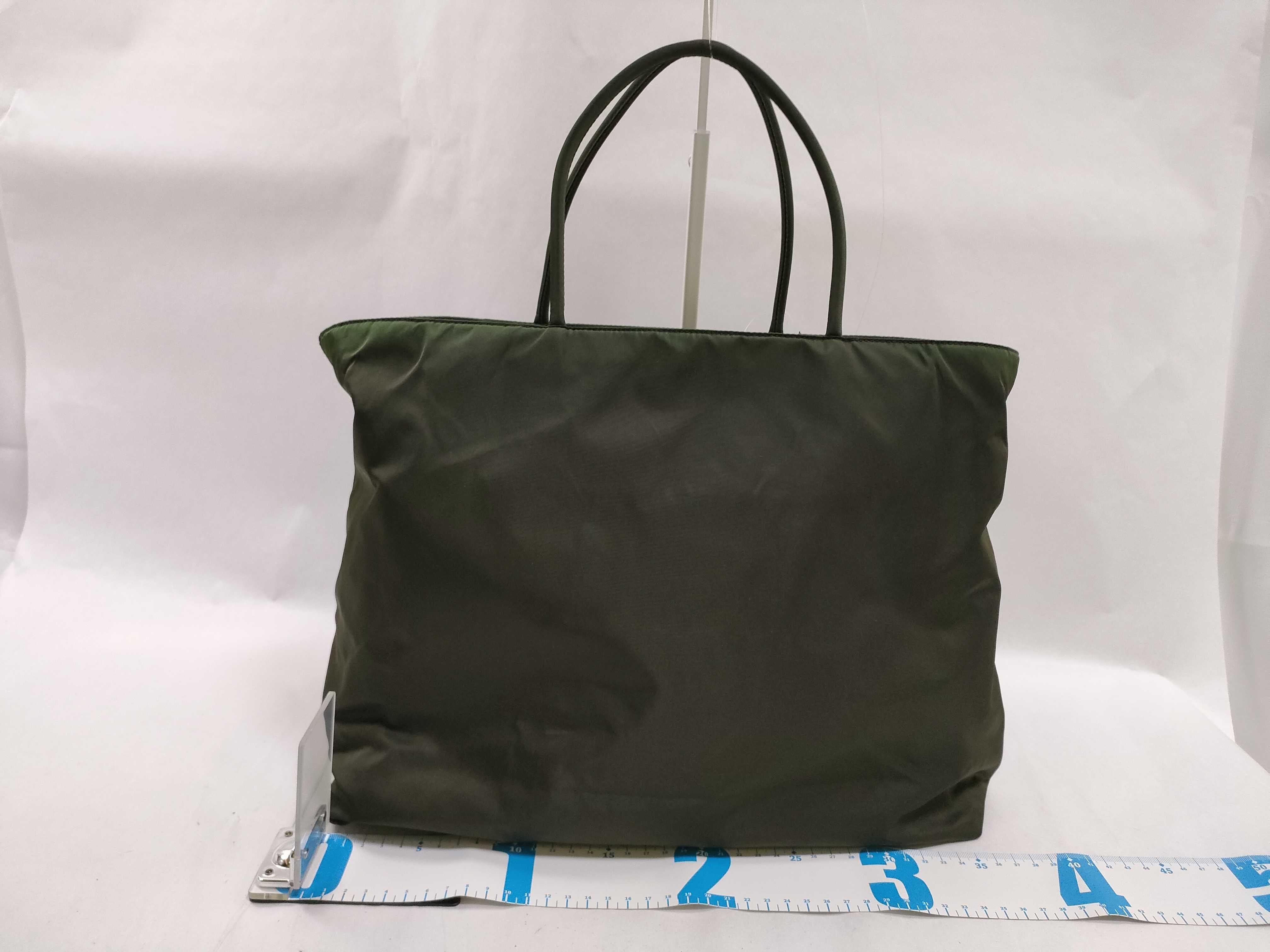 Nylon Handbag, Khaki — view 2