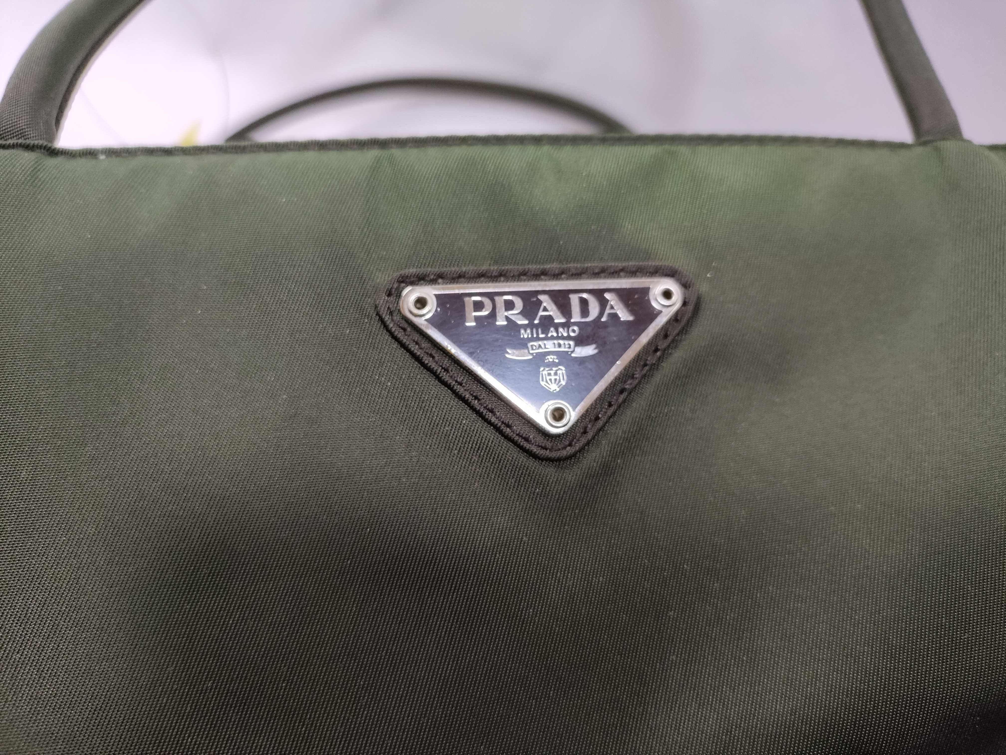 Nylon Handbag, Khaki — view 11