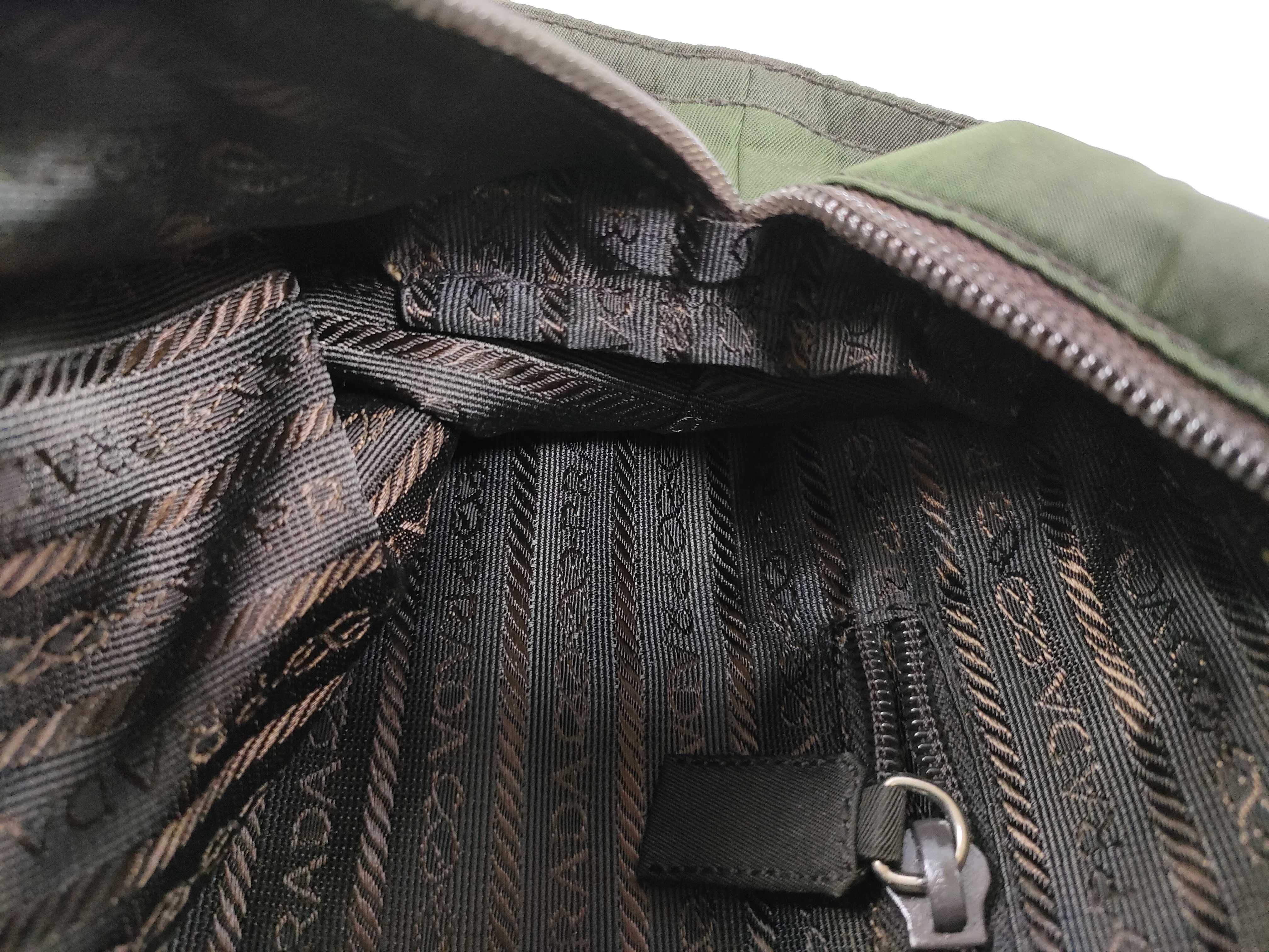 Nylon Handbag, Khaki — view 12