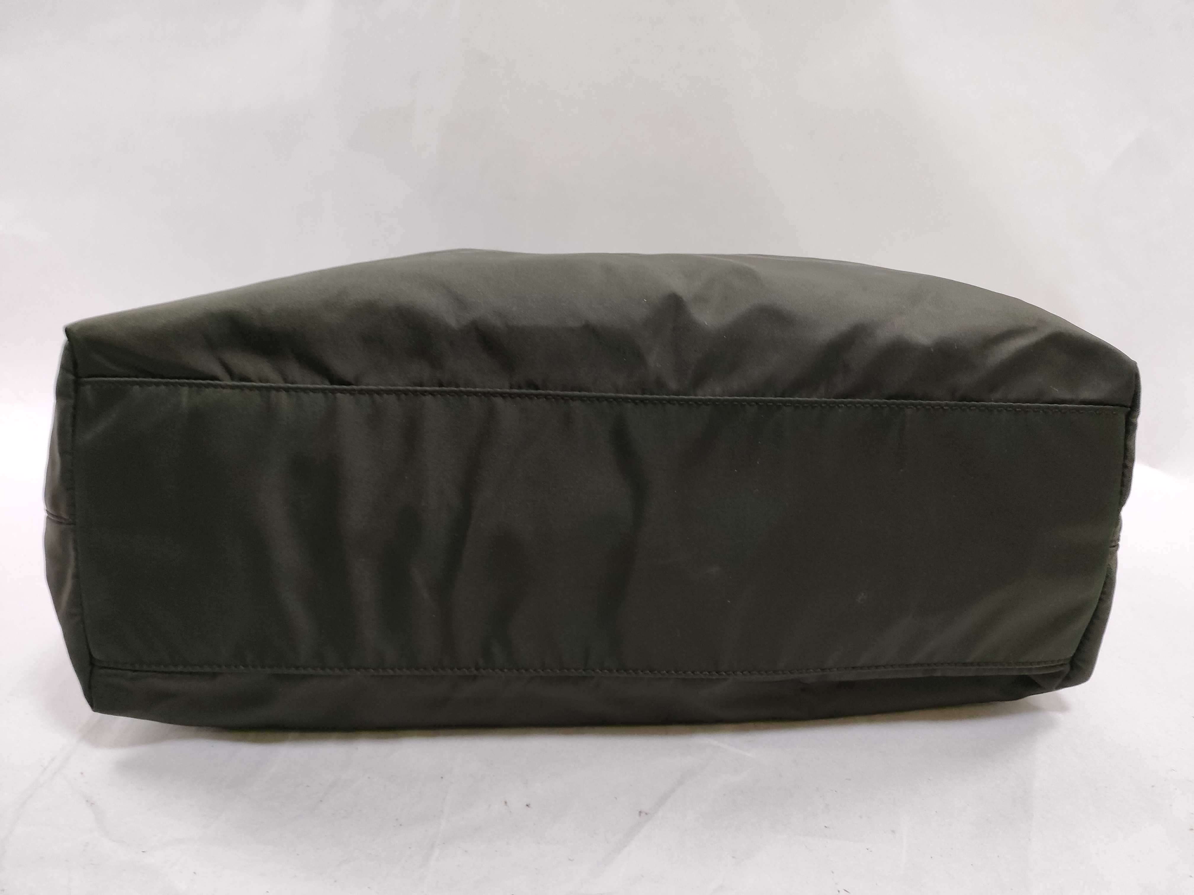 Nylon Handbag, Khaki — view 9