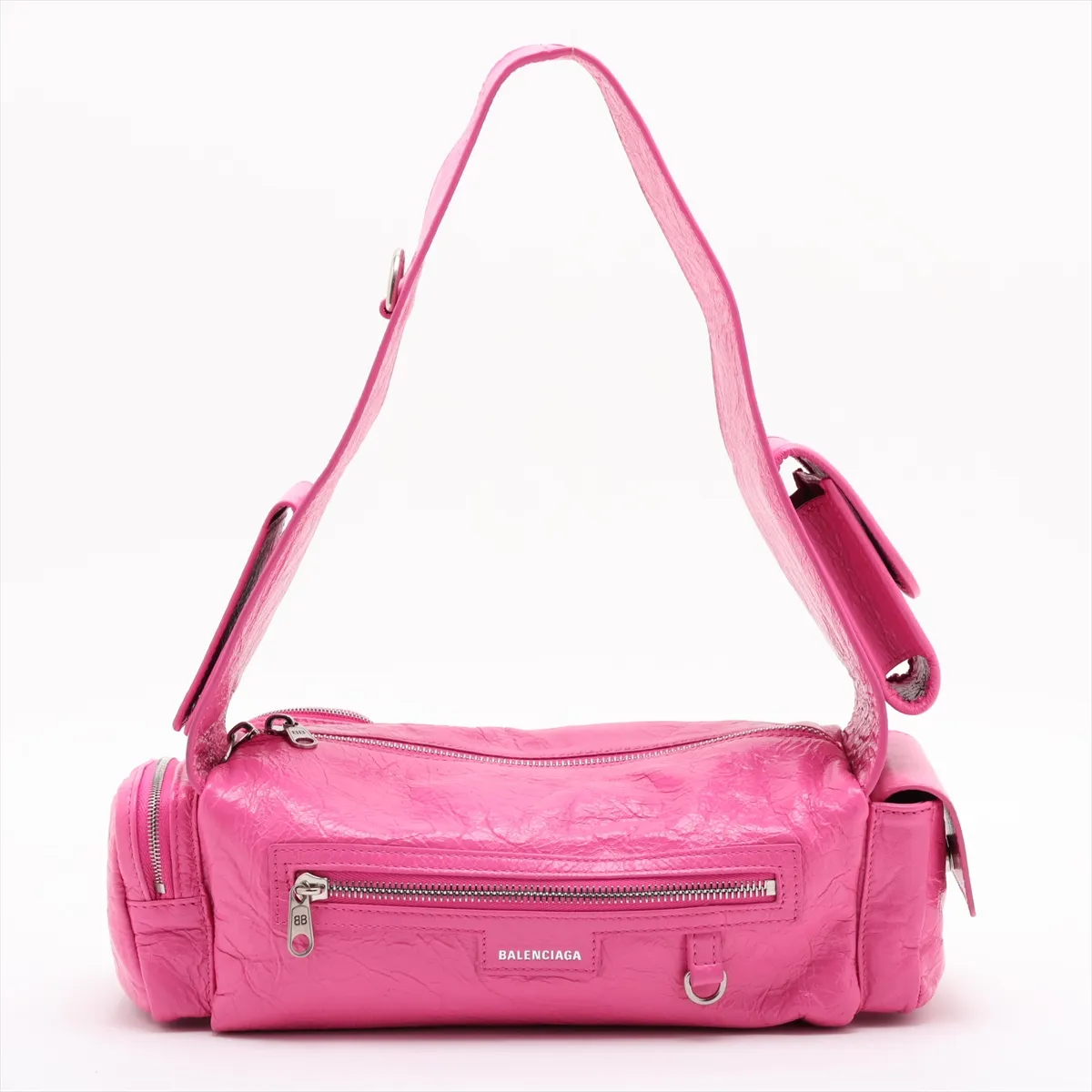 Superbusy Leather Shoulder Bag, Pink, 762516 — view 2