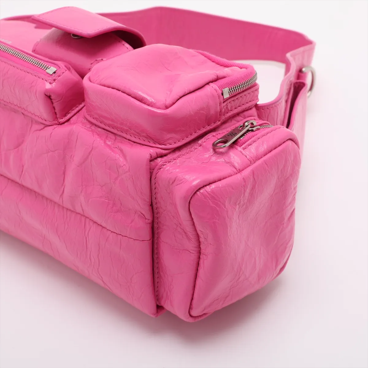 Superbusy Leather Shoulder Bag, Pink, 762516 — view 3