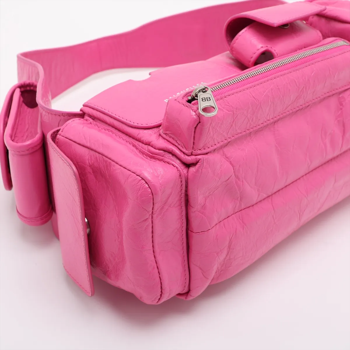 Superbusy Leather Shoulder Bag, Pink, 762516 — view 4