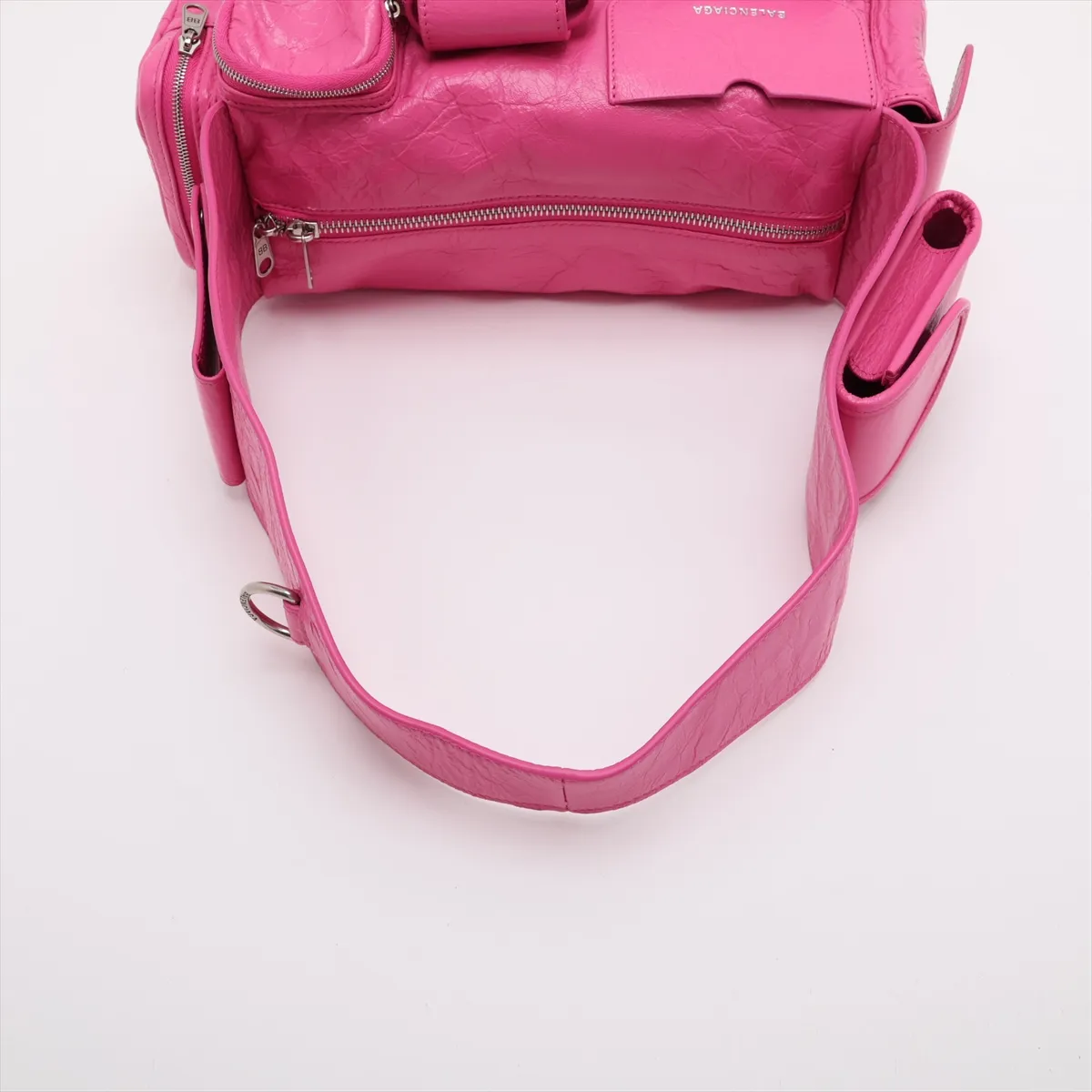 Superbusy Leather Shoulder Bag, Pink, 762516 — view 5