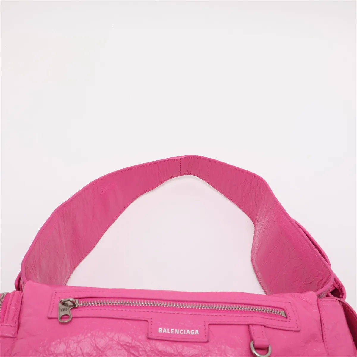 Superbusy Leather Shoulder Bag, Pink, 762516 — view 6