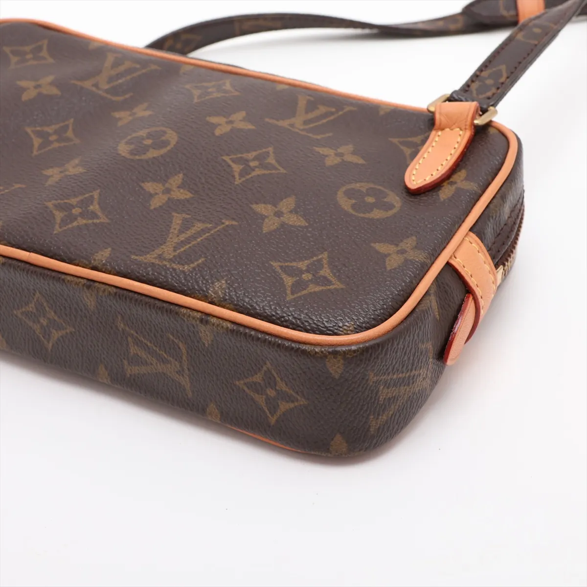 Monogram Pochette Marly Bandoulière M51828 SL0978 Brown Natural Leather, various parts repaired by aftermarket parts. — view 3