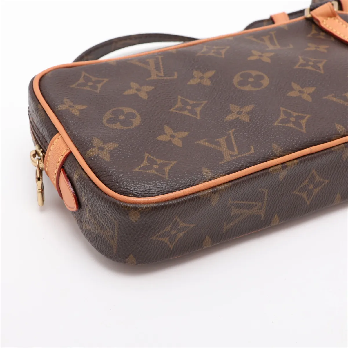Monogram Pochette Marly Bandoulière M51828 SL0978 Brown Natural Leather, various parts repaired by aftermarket parts. — view 4