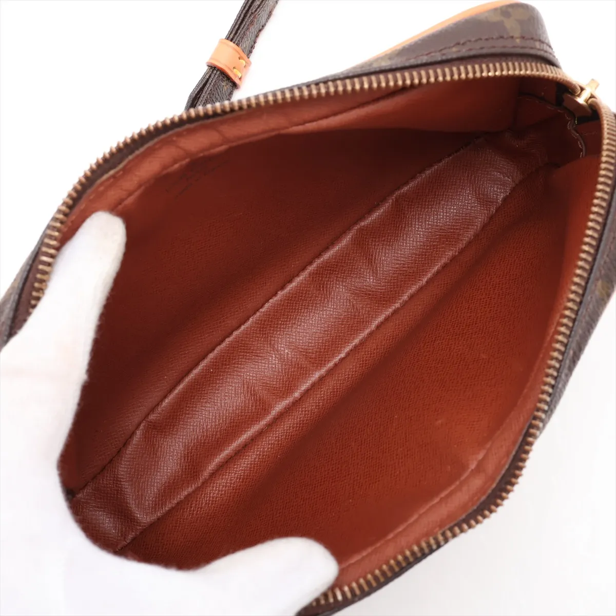Monogram Pochette Marly Bandoulière M51828 SL0978 Brown Natural Leather, various parts repaired by aftermarket parts. — view 6