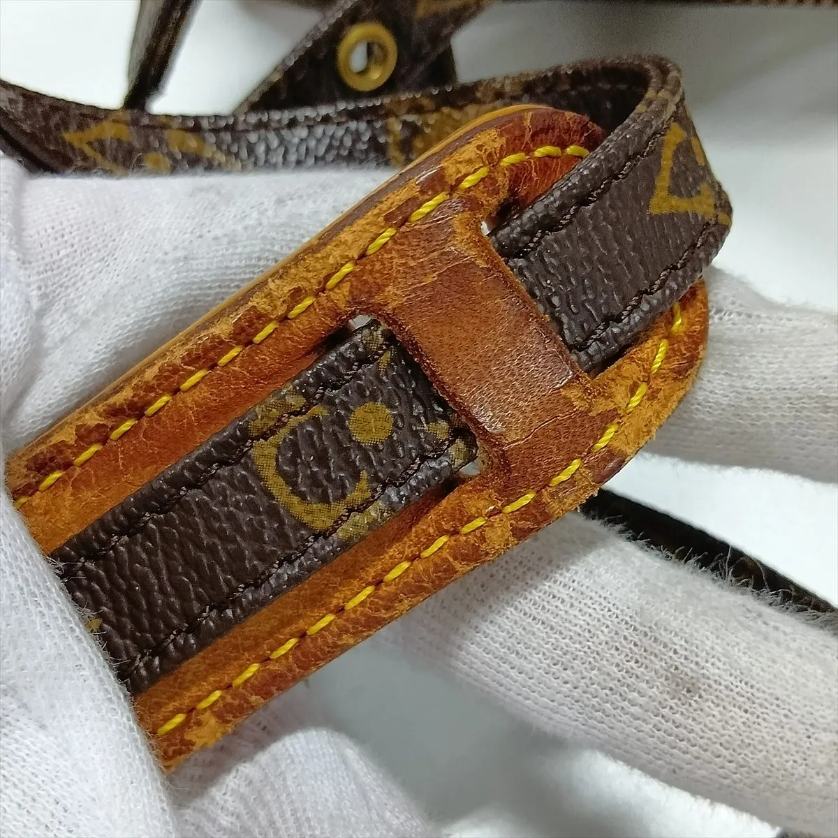 Monogram Pochette Marly Bandoulière M51828 SL0978 Brown Natural Leather, various parts repaired by aftermarket parts. — view 8