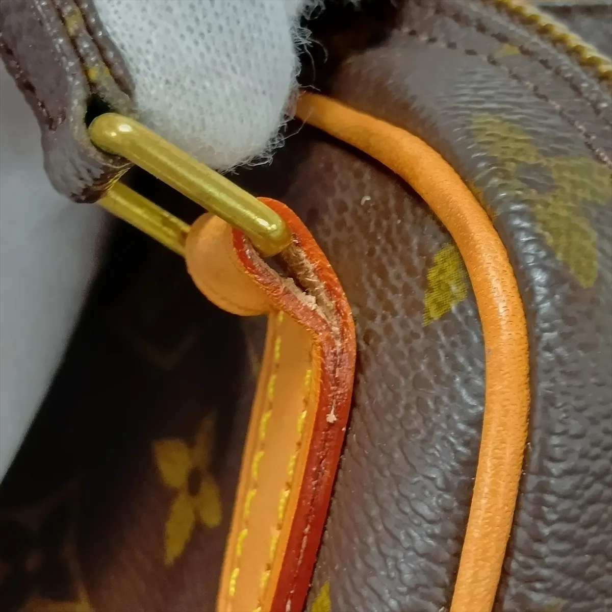 Monogram Pochette Marly Bandoulière M51828 SL0978 Brown Natural Leather, various parts repaired by aftermarket parts. — view 9
