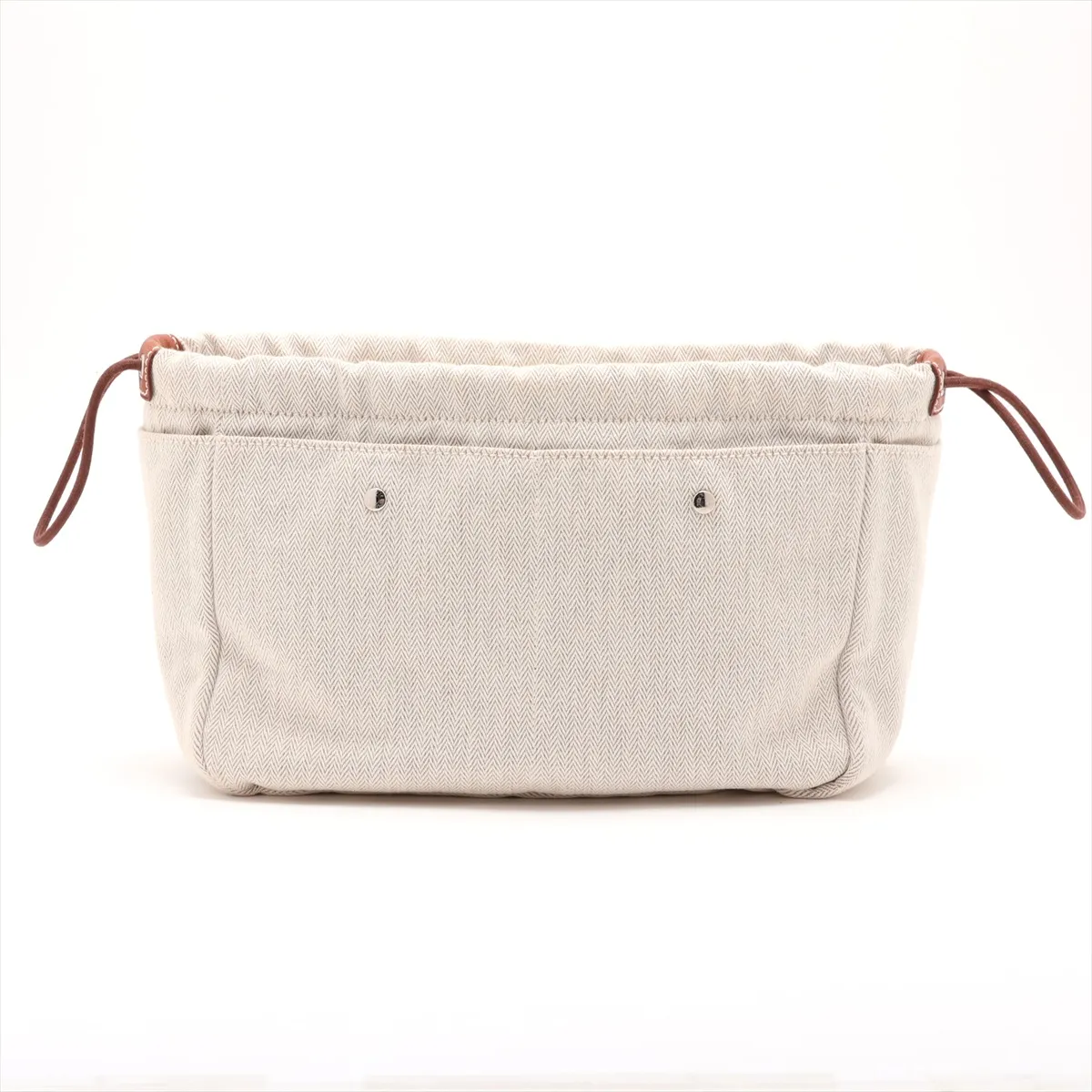 Fourbi 25 Canvas Pouch, Ivory, Silver Hardware — view 2
