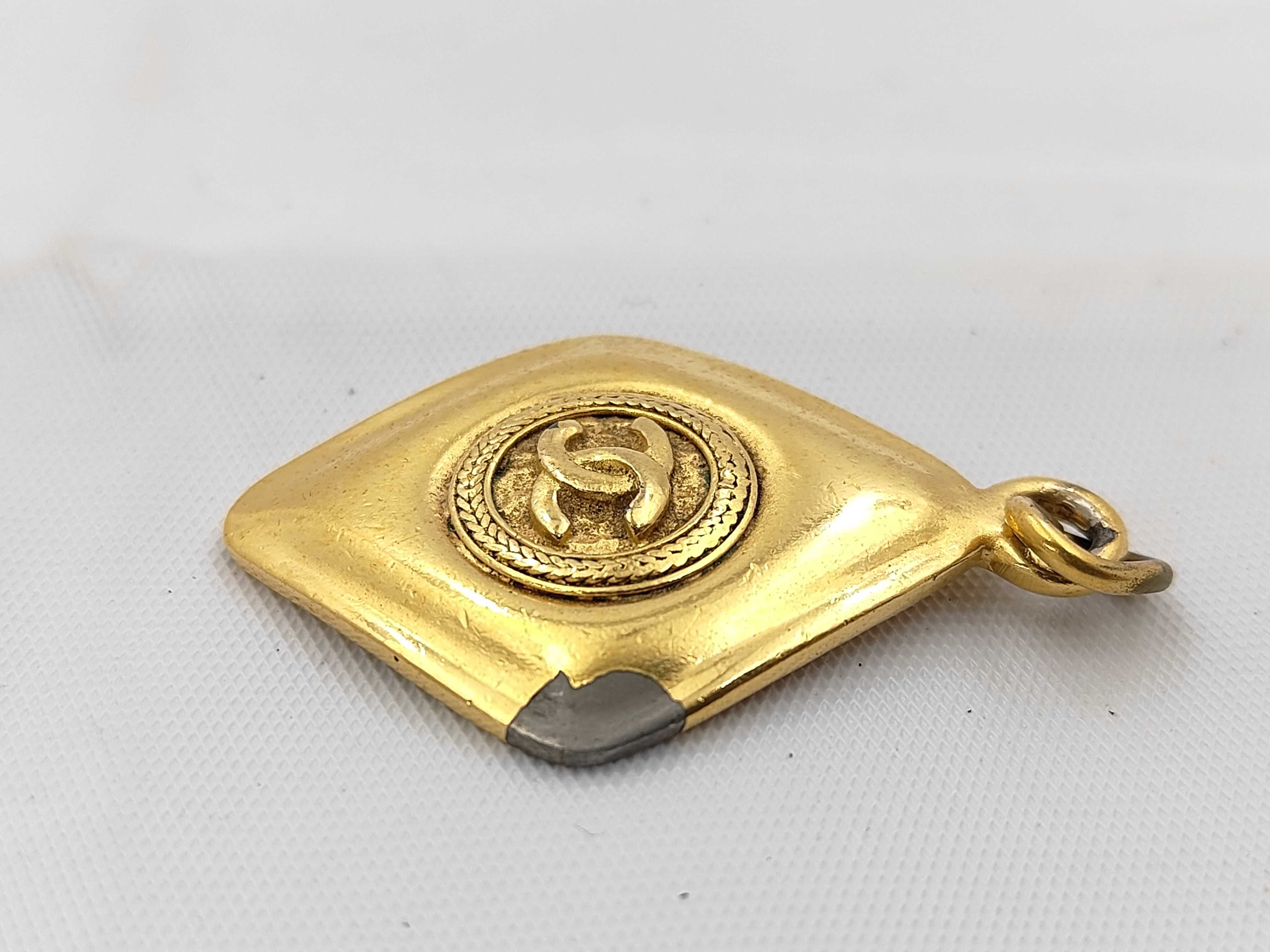 Coco Mark Pendant Top, Gold (Note: Peeling) — view 3
