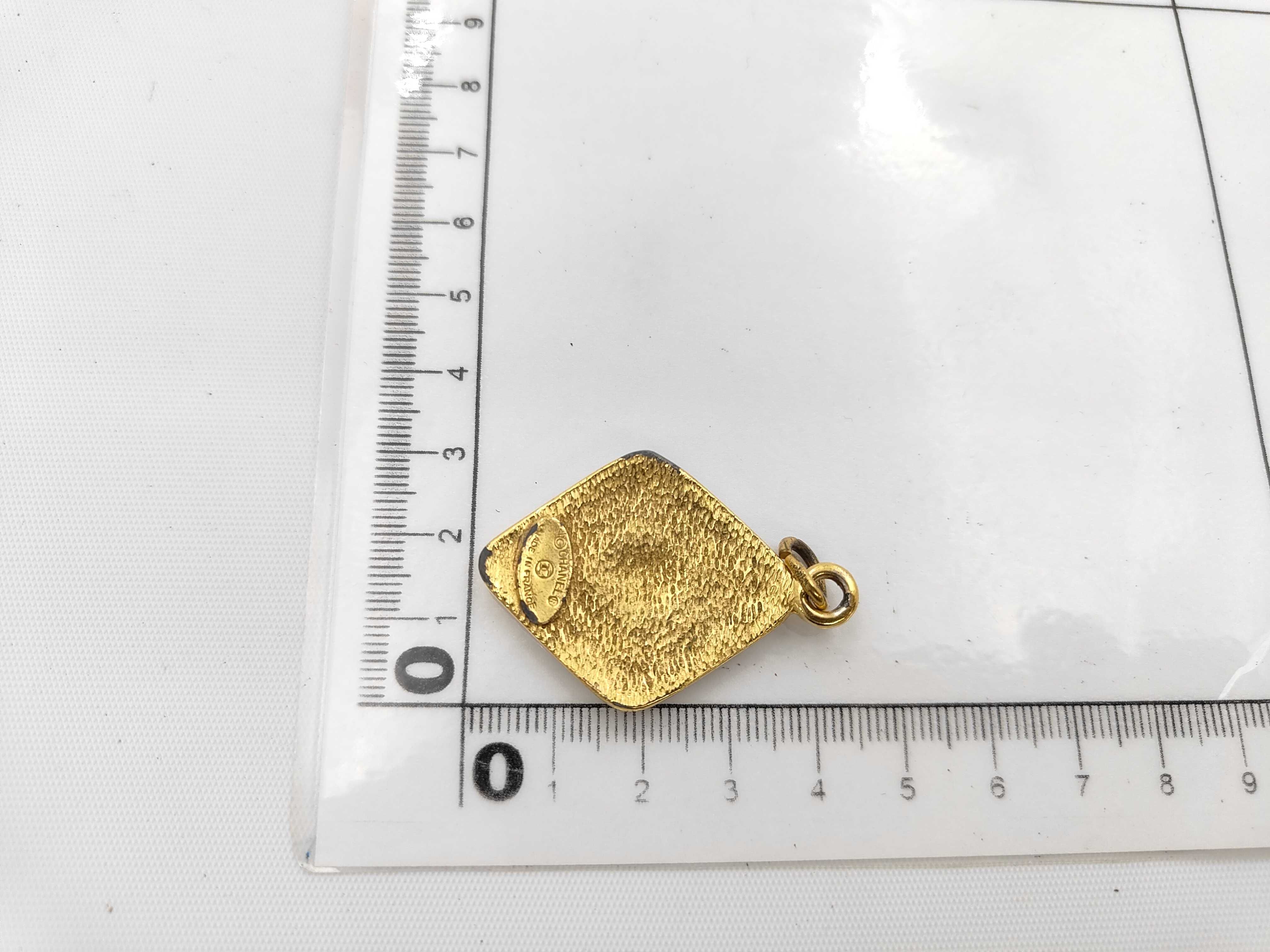 Coco Mark Pendant Top, Gold (Note: Peeling) — view 6