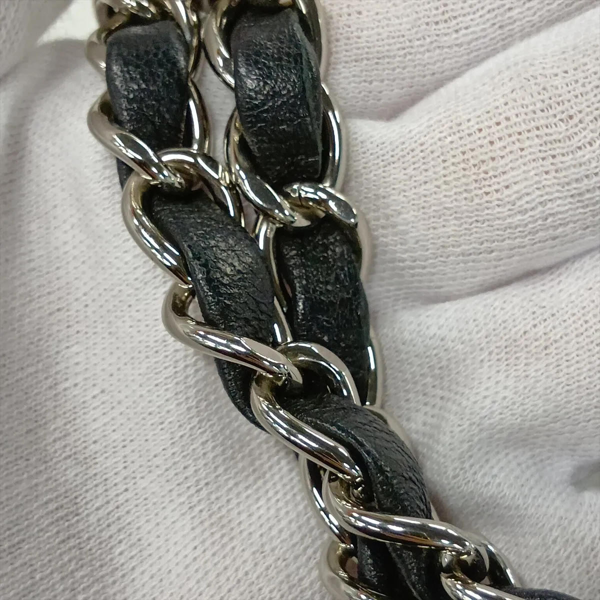 [Individually packaged] Chanel Matelassé 25 Lambskin Double Flap Double Chain Bag, Black with Silver Hardware, 27943424, Serial Number 27, A01112 — view 13