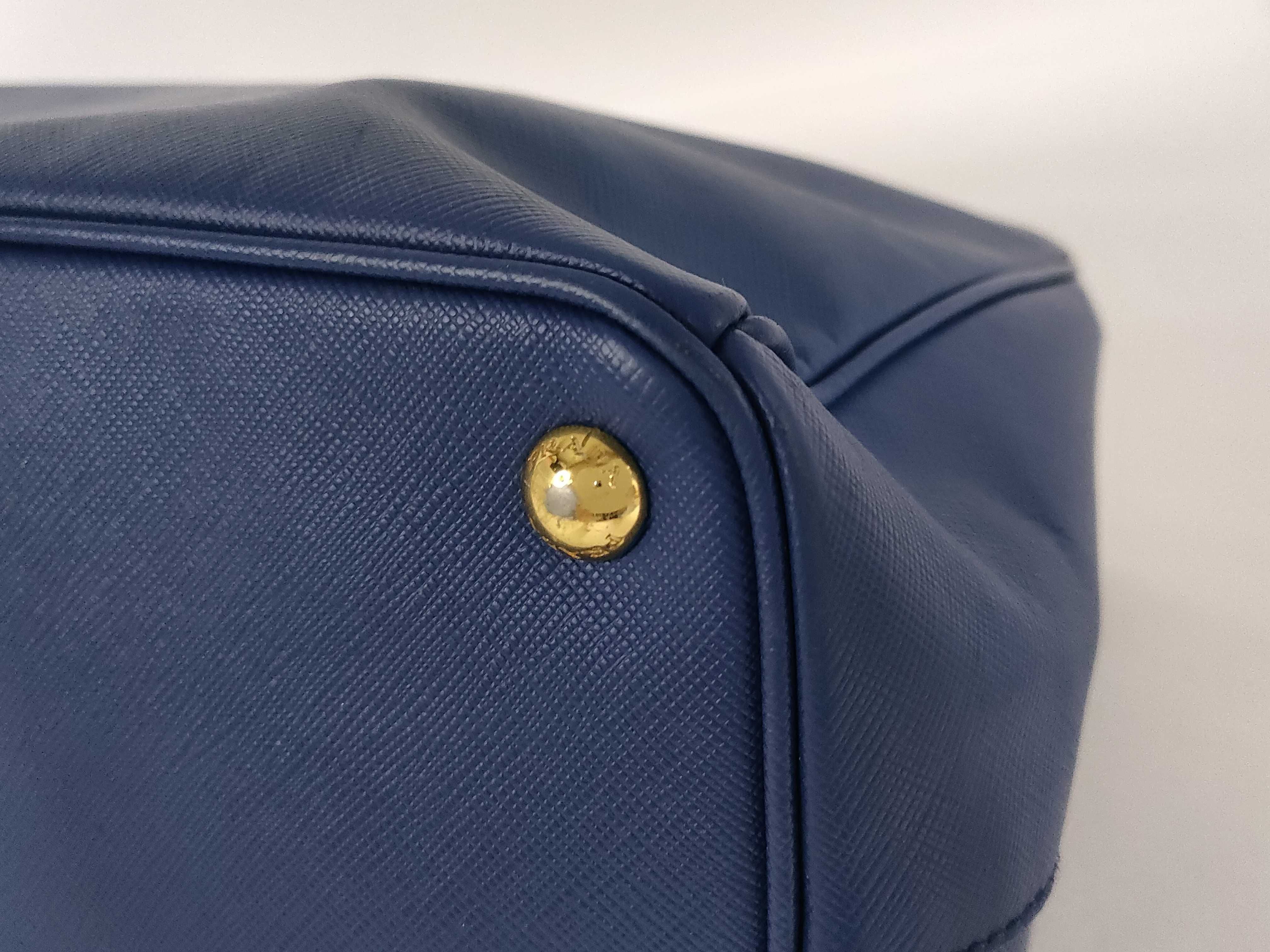 Galleria Saffiano Blue Gold Handbag — view 6