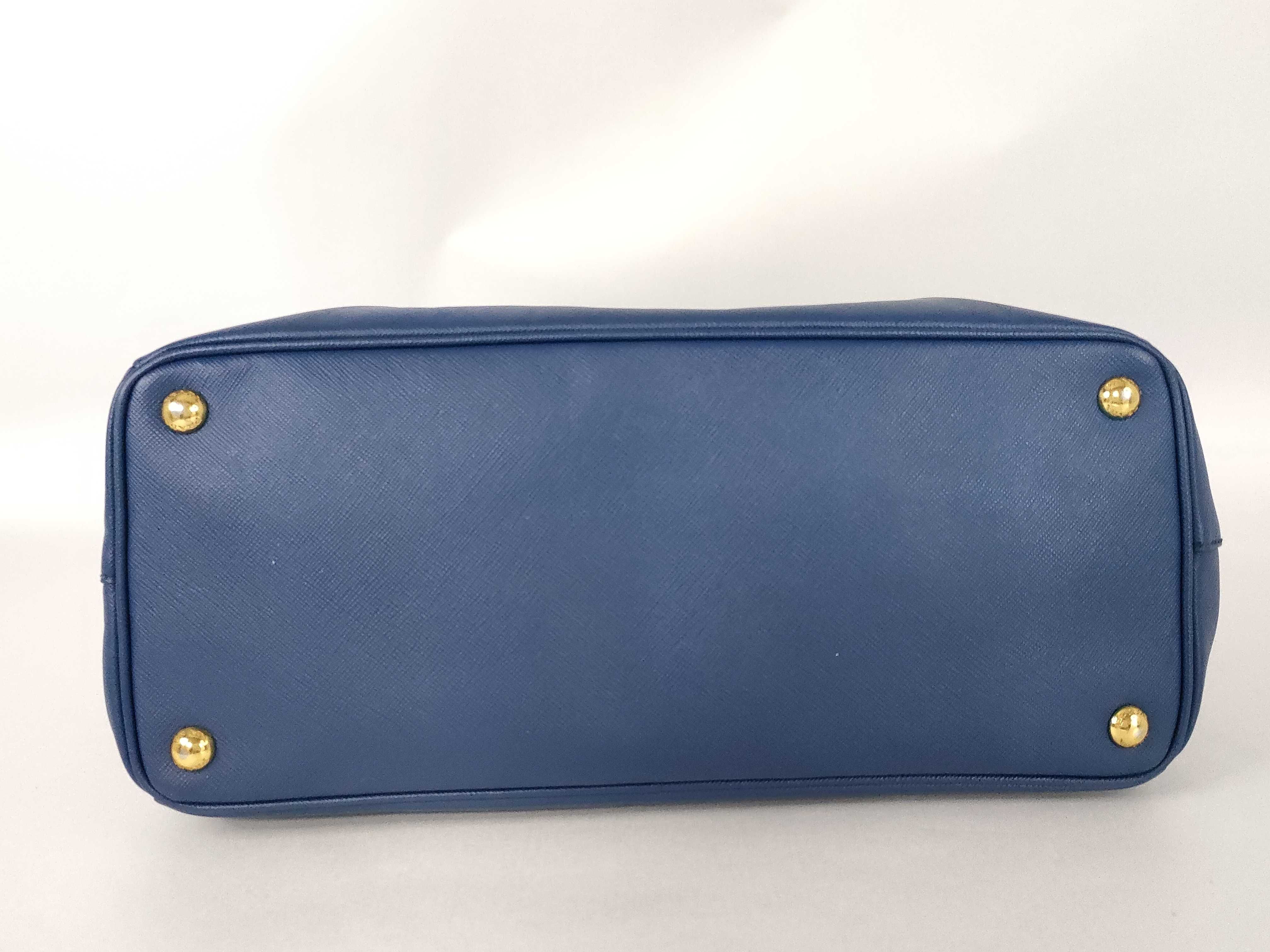 Galleria Saffiano Blue Gold Handbag — view 7