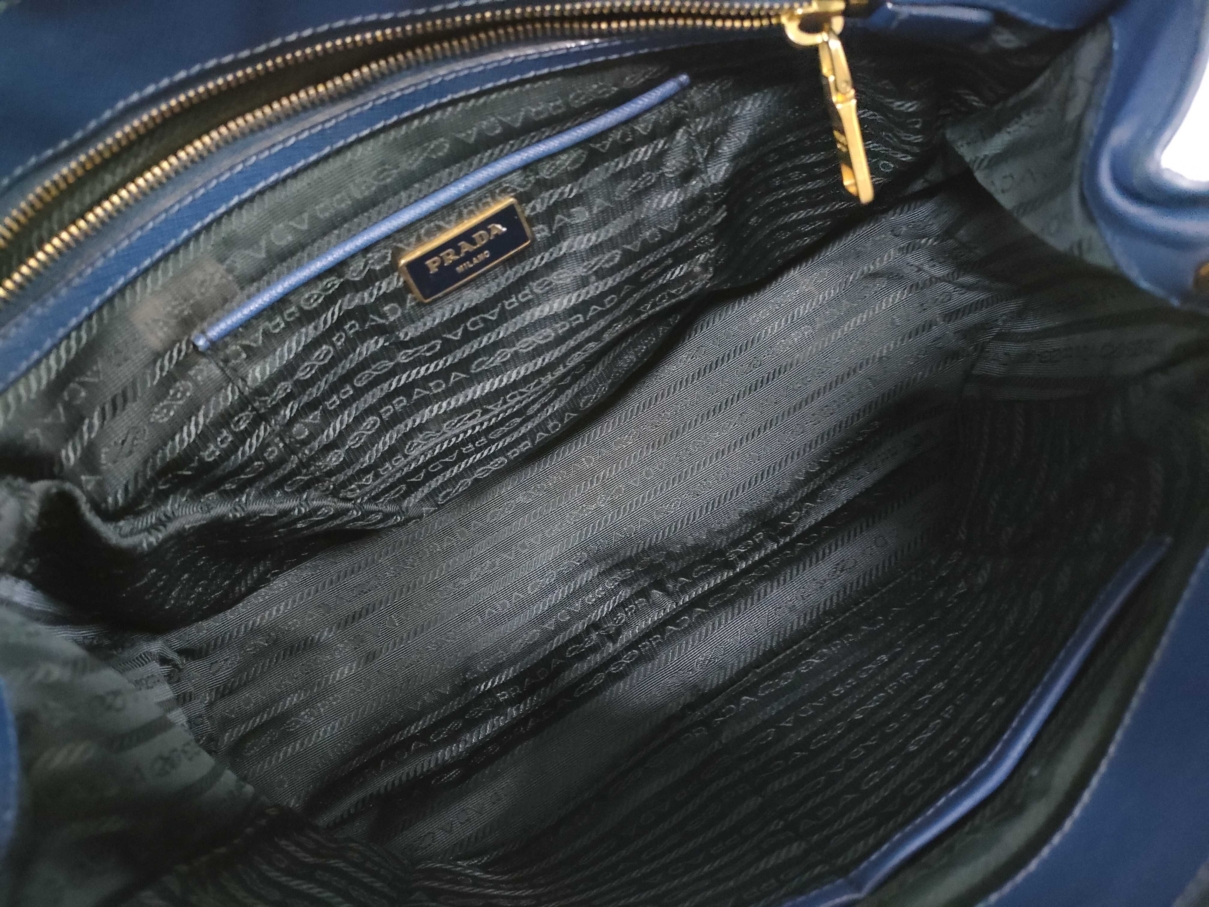 Galleria Saffiano Blue Gold Handbag — view 8