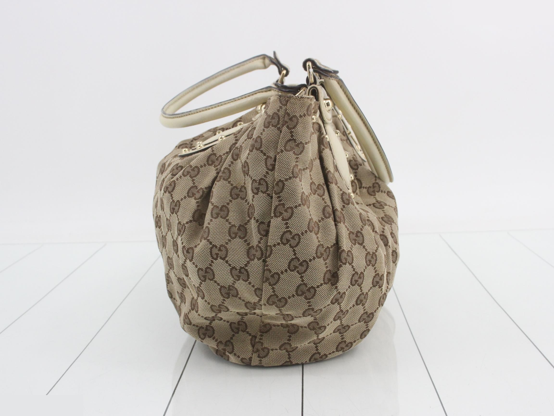 GG Canvas Studded Handbag — view 3