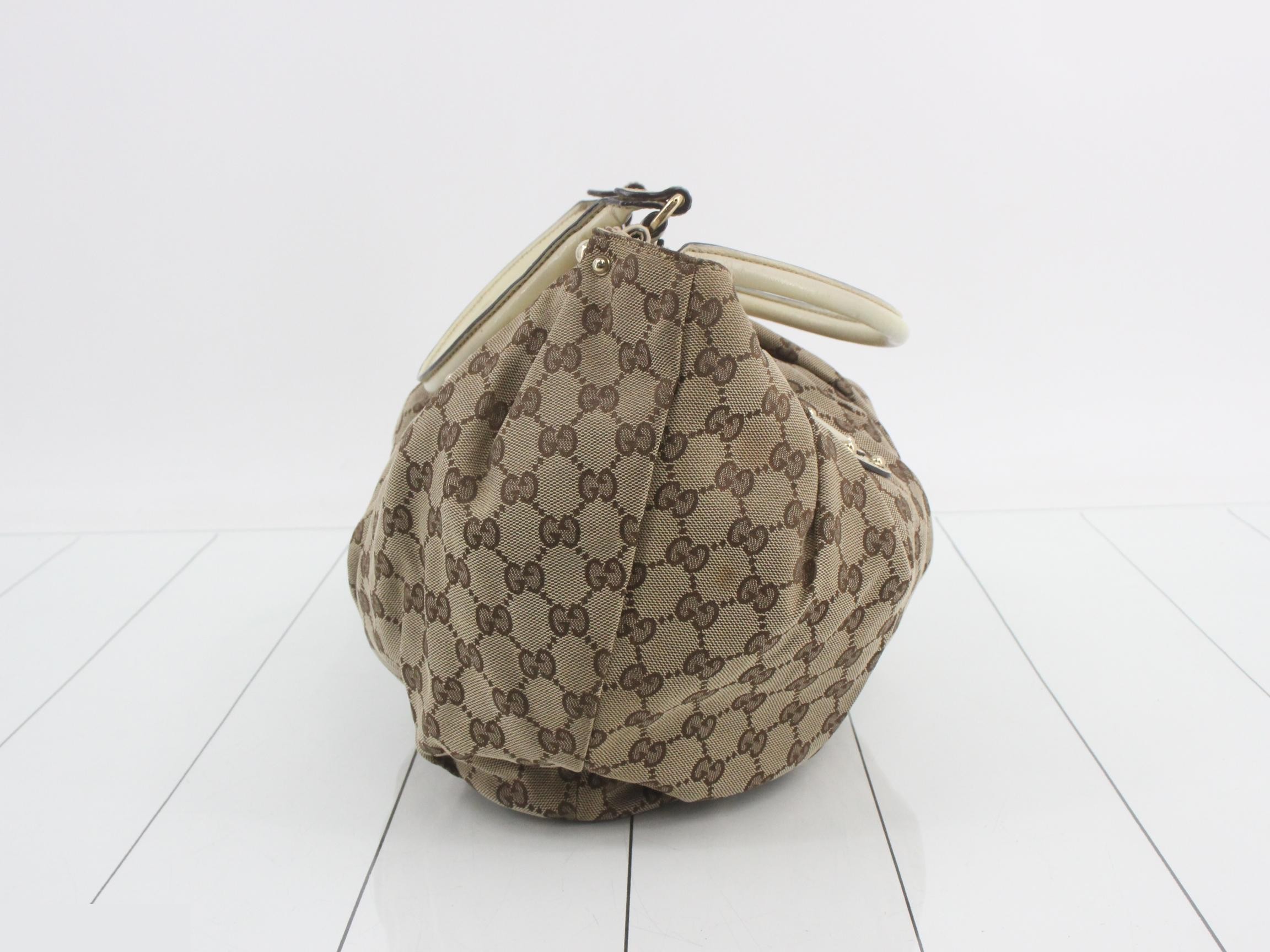 GG Canvas Studded Handbag — view 4