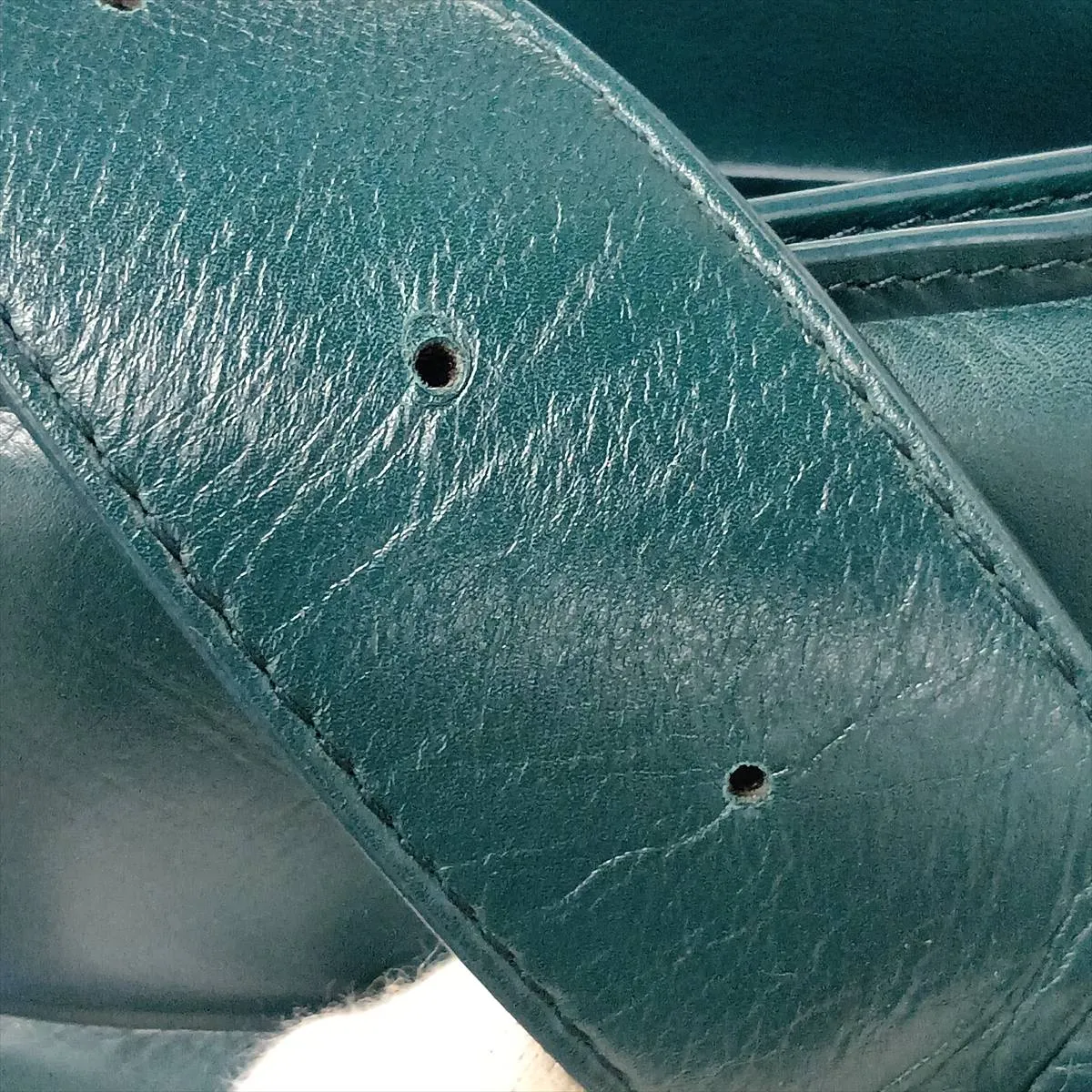 Marie Leather Shoulder Bag, Green — view 12