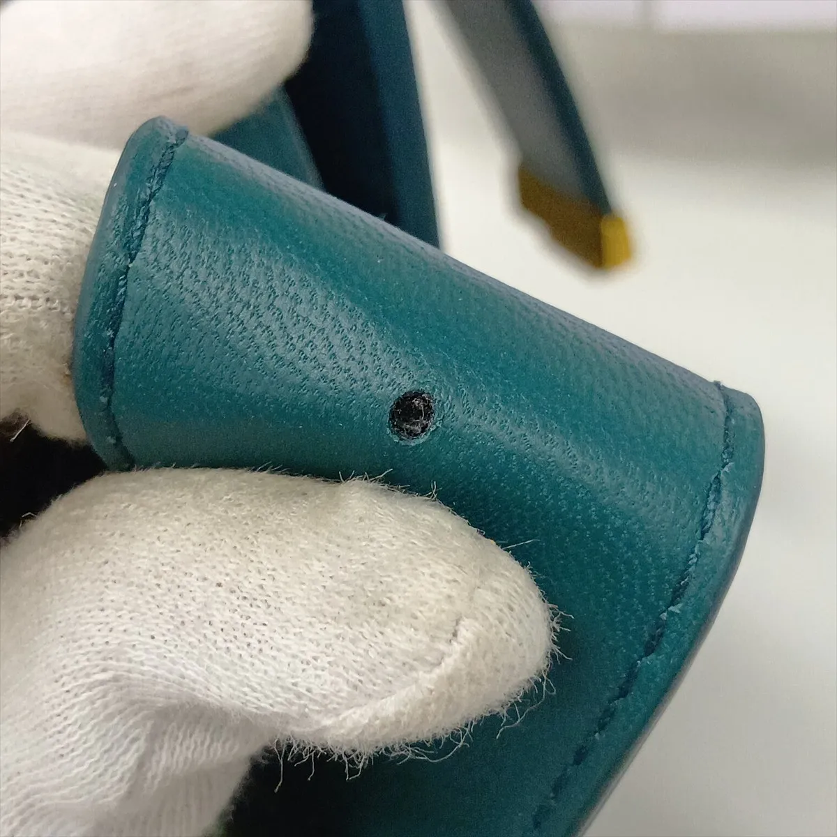 Marie Leather Shoulder Bag, Green — view 13