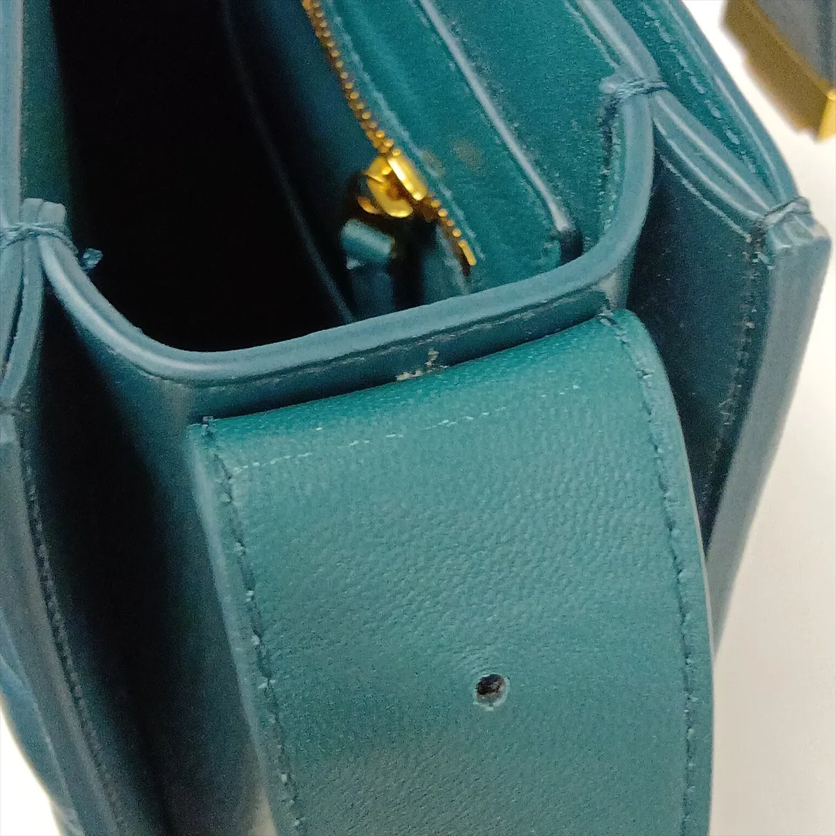 Marie Leather Shoulder Bag, Green — view 14