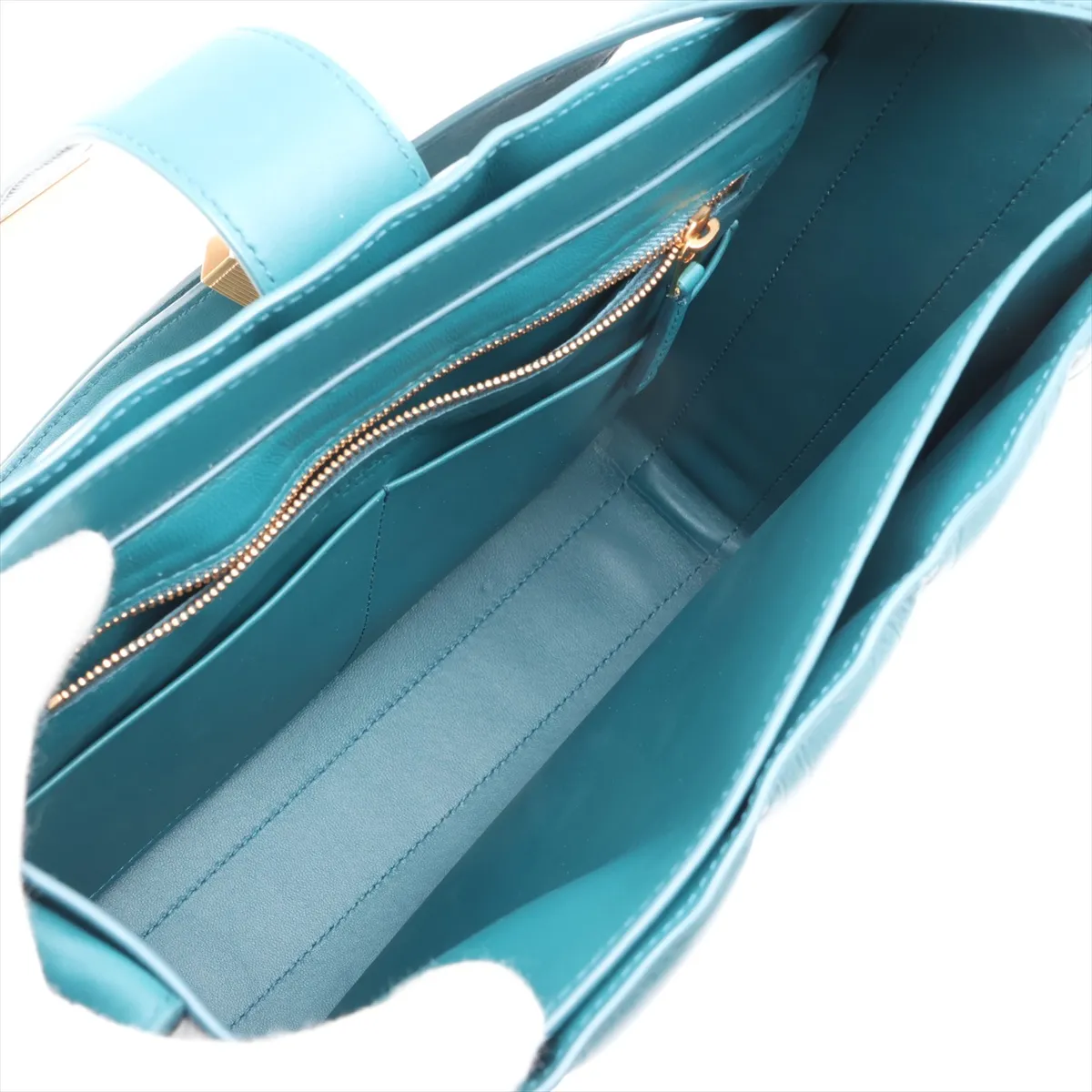 Marie Leather Shoulder Bag, Green — view 6
