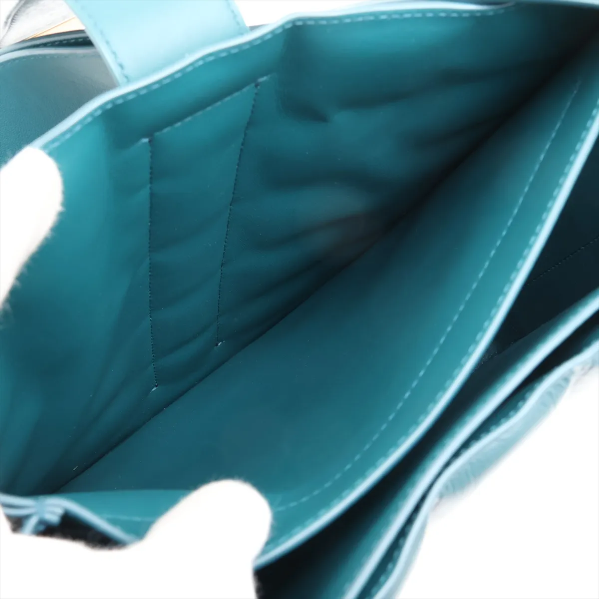 Marie Leather Shoulder Bag, Green — view 7