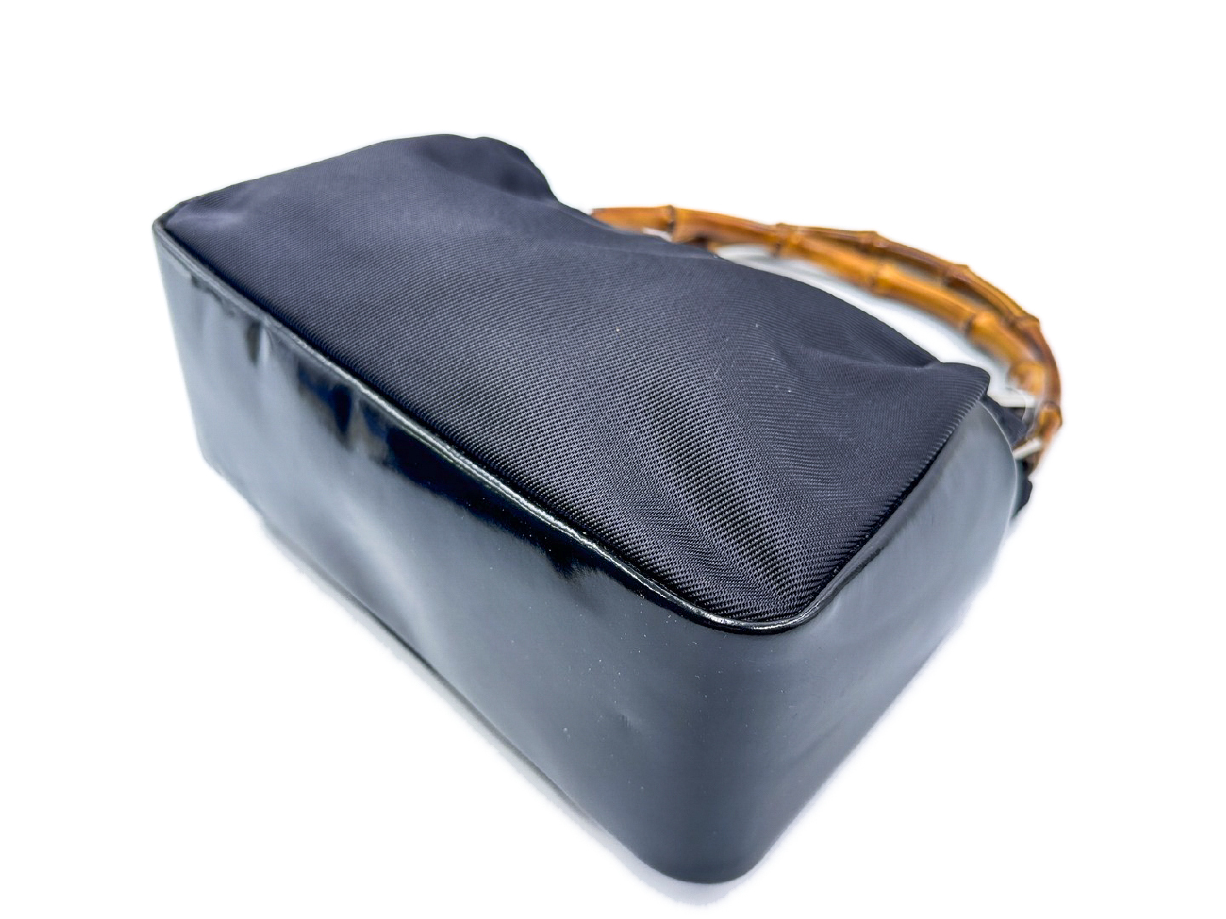 Bamboo Black Handbag with Silver Hardware 000.1014 — view 7