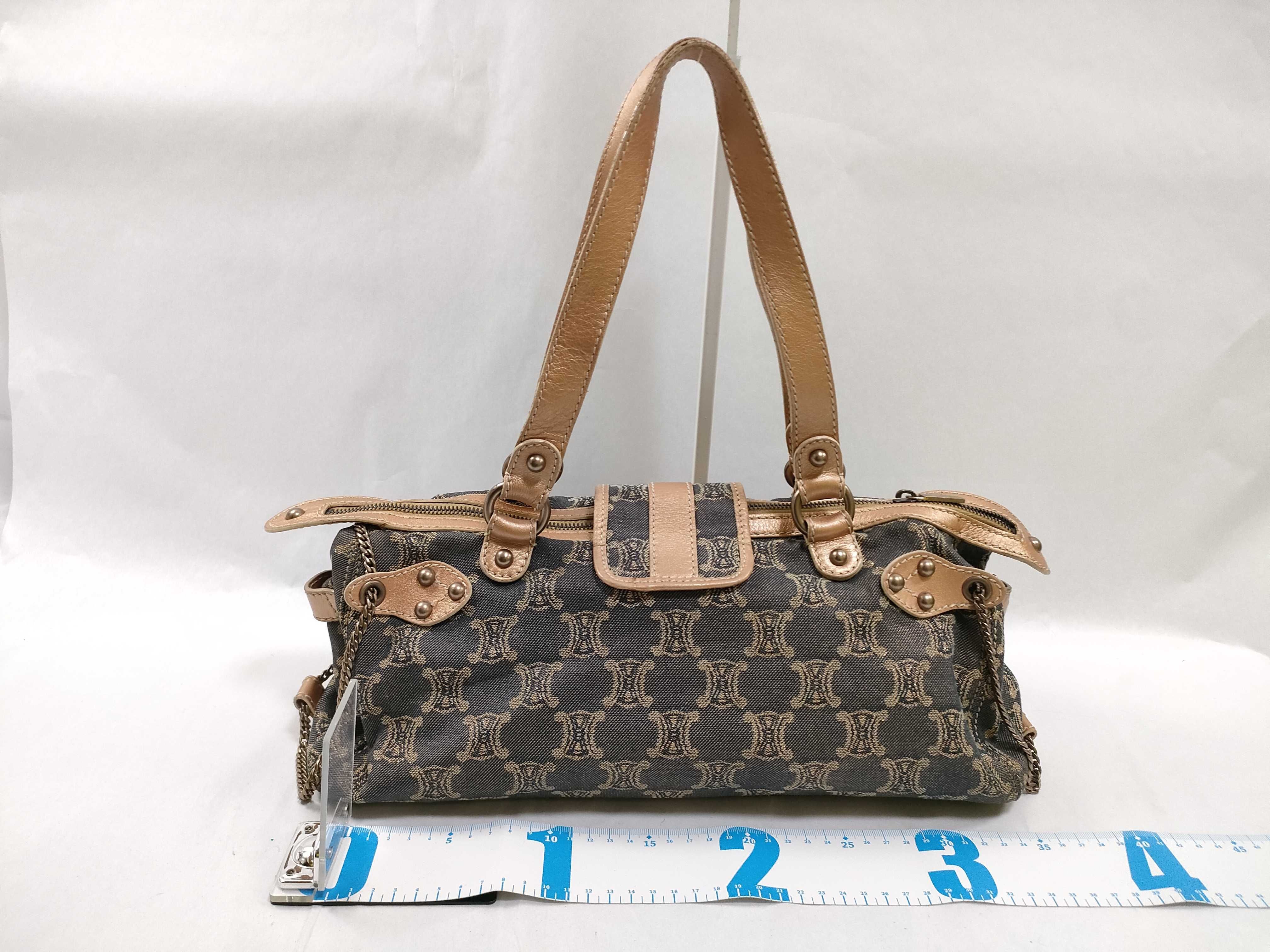 Denim Macadam Chain Tote Bag — view 2