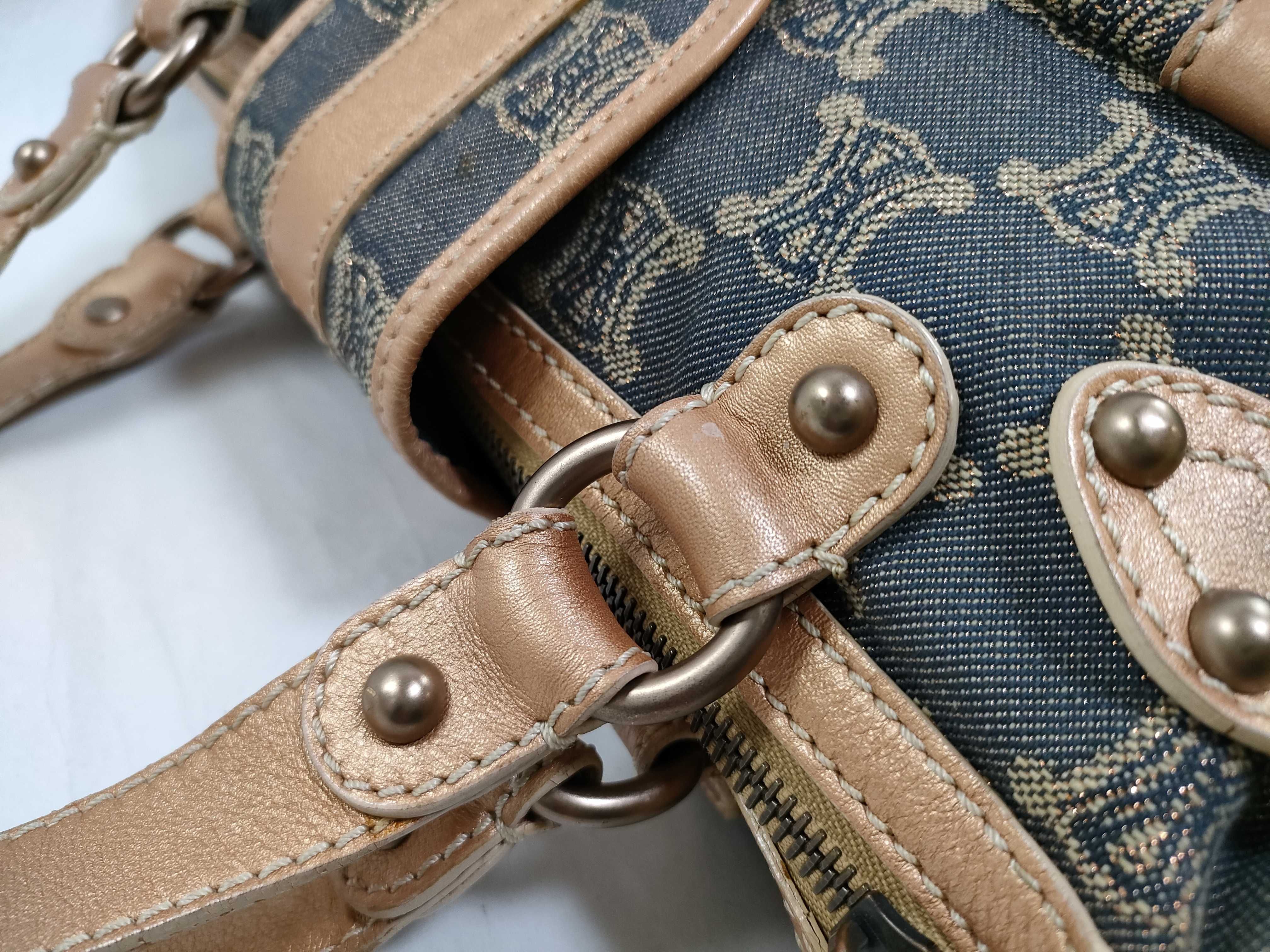 Denim Macadam Chain Tote Bag — view 4