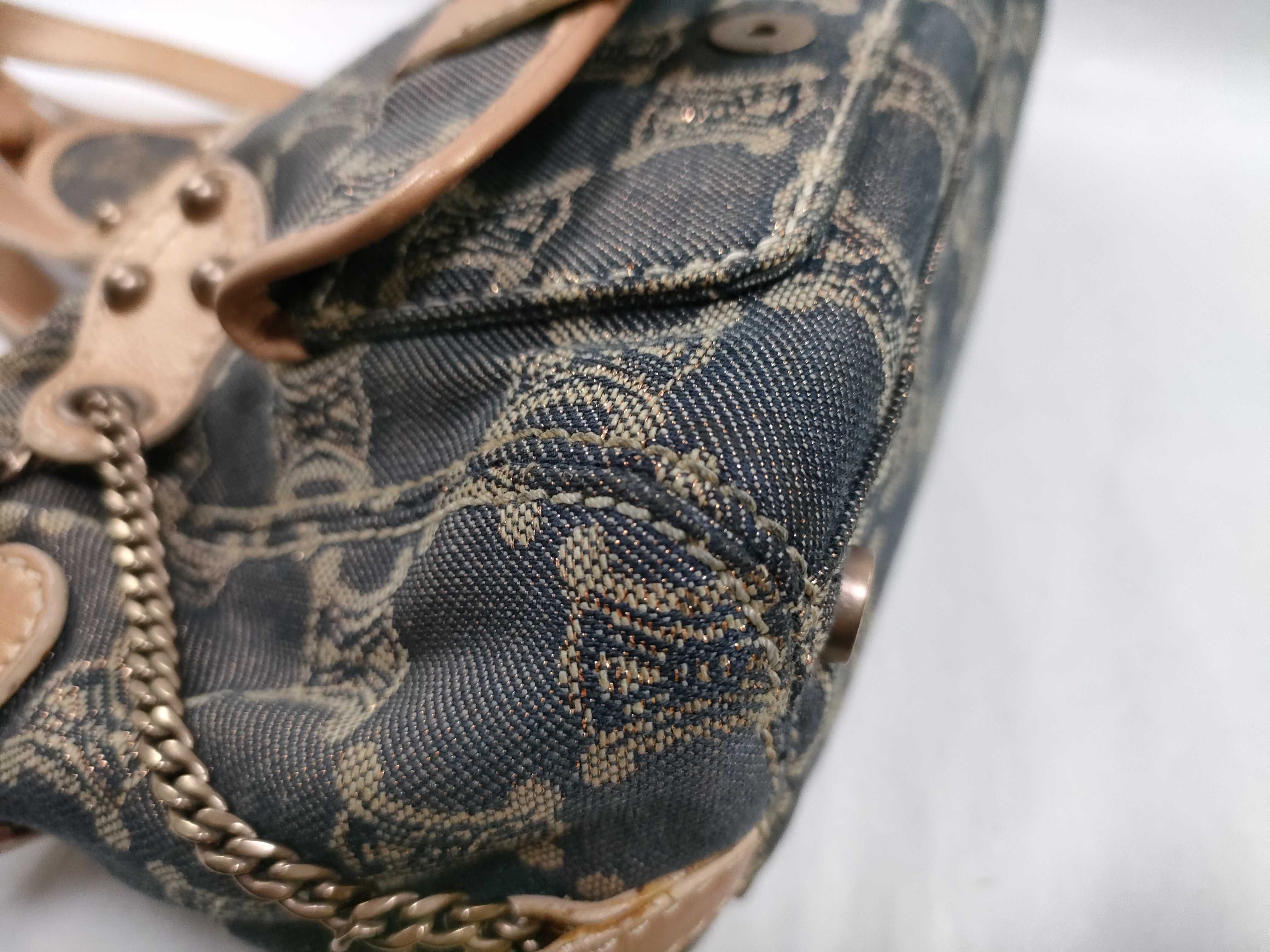Denim Macadam Chain Tote Bag — view 7