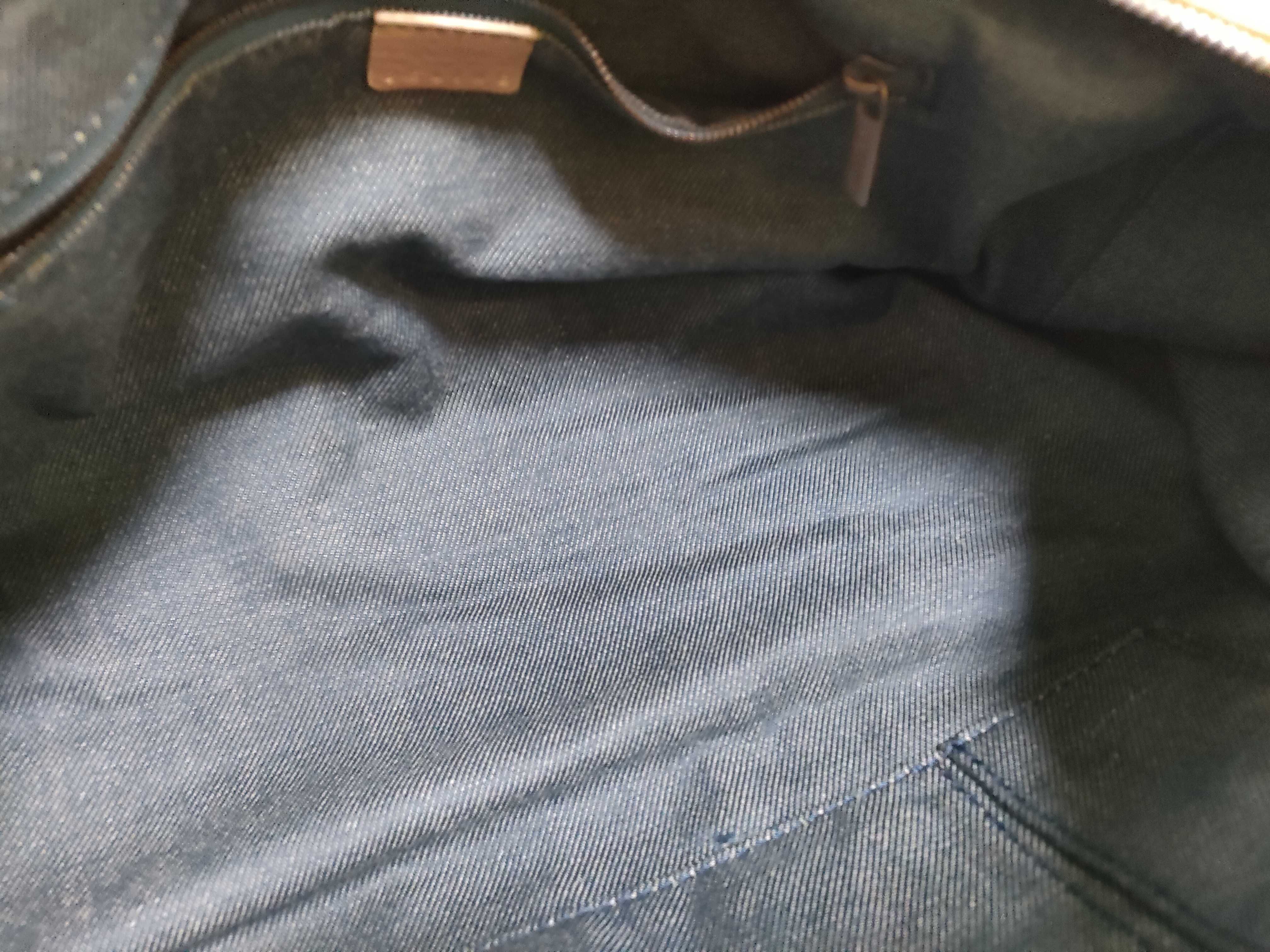 Denim Macadam Chain Tote Bag — view 9