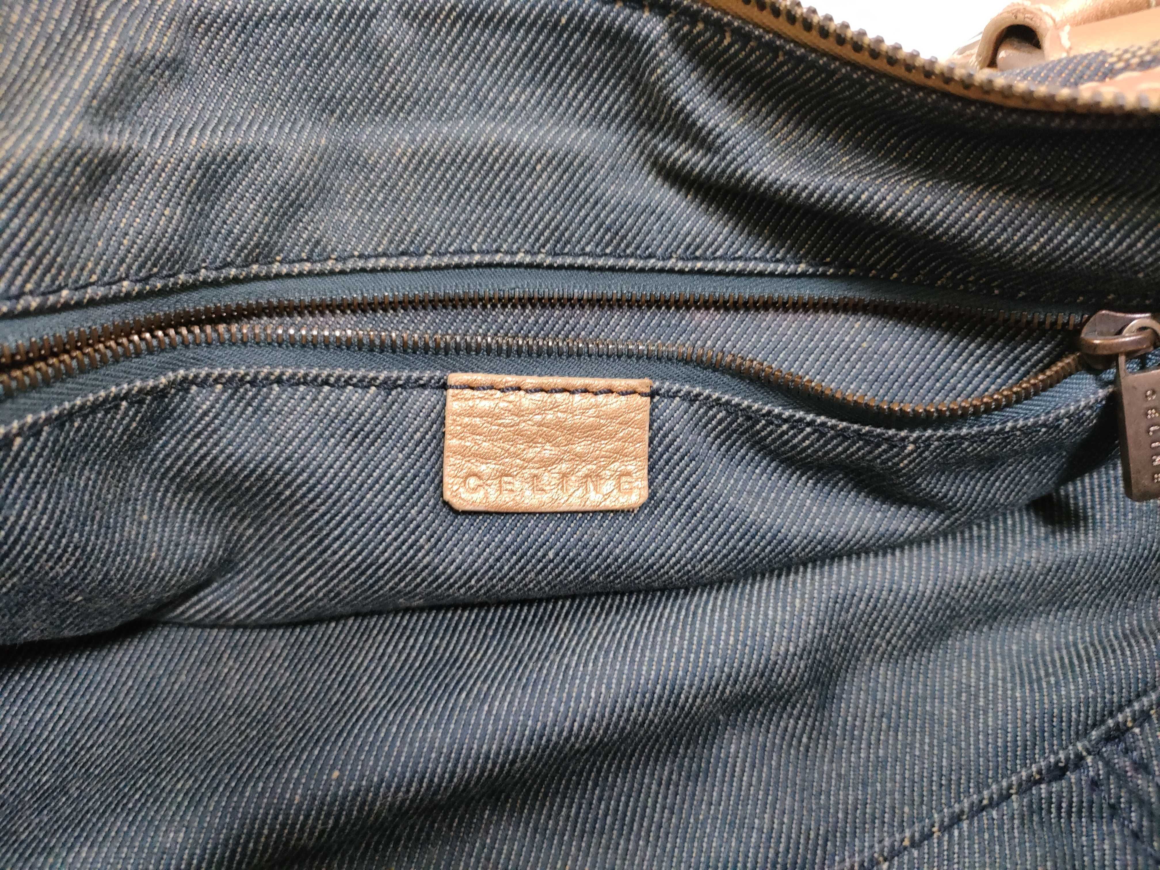 Denim Macadam Chain Tote Bag — view 10