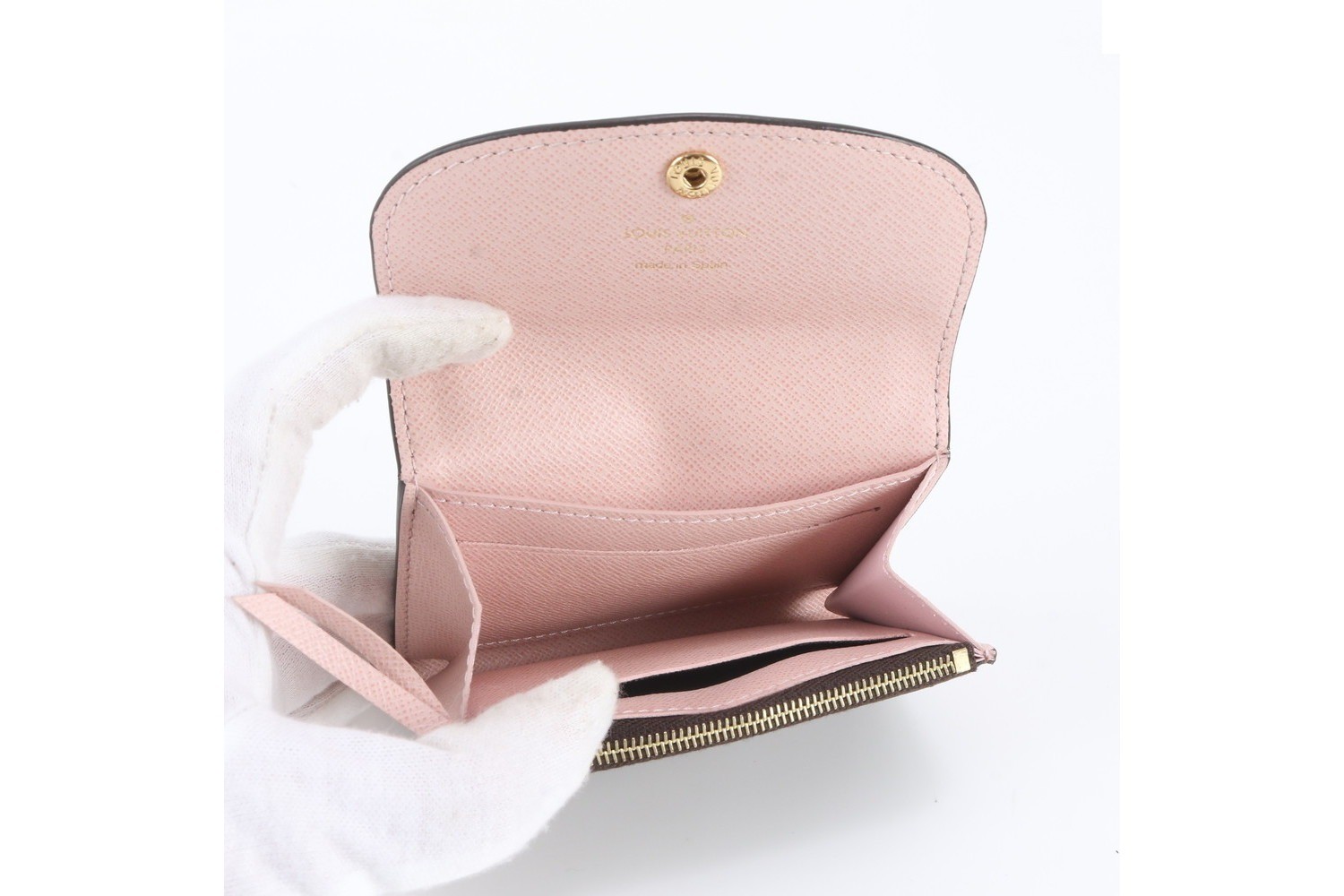 Damier Porte Monnaie Rosalie N64423 Leather Coin Case — view 6
